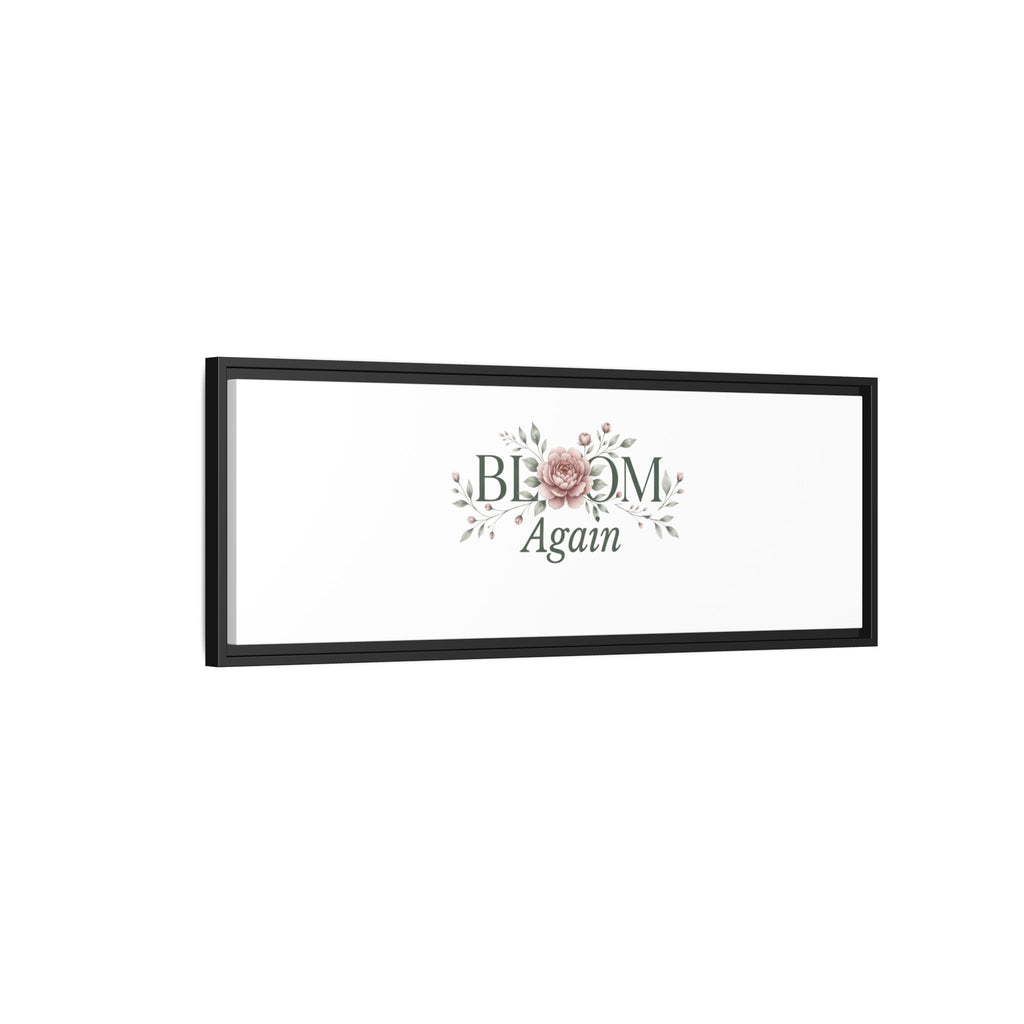 Bless Me Again Floral Matte Canvas Print, Framed Wall Art