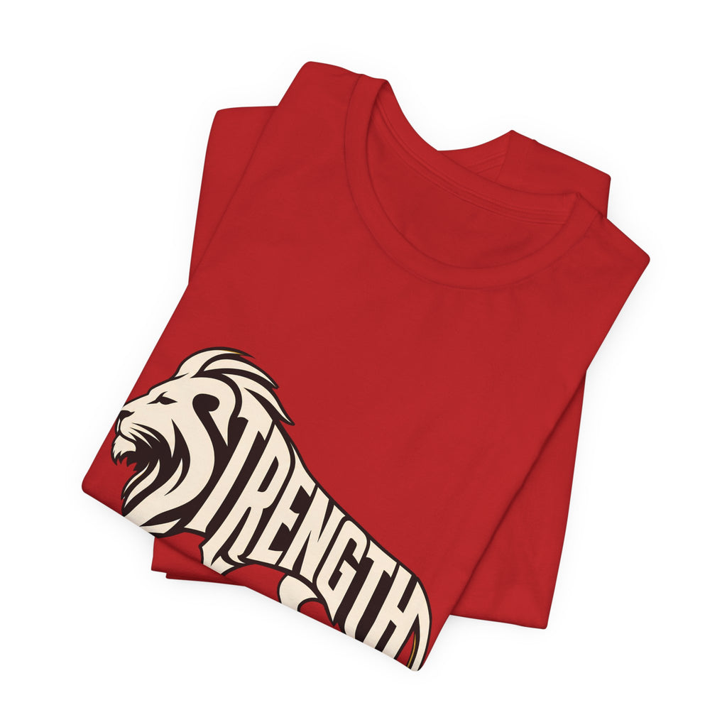 Strength In Pause T-Shirt — Lion Graphic Motivational Tee