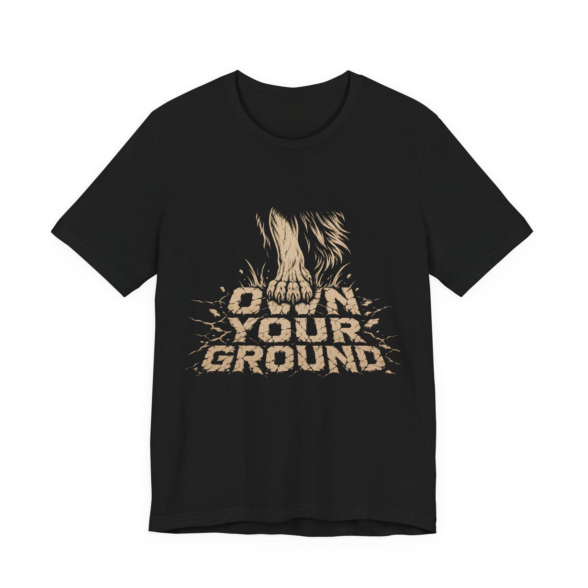 T‑Shirt — Own Your Ground Graphic Tee (Boot Print Design)