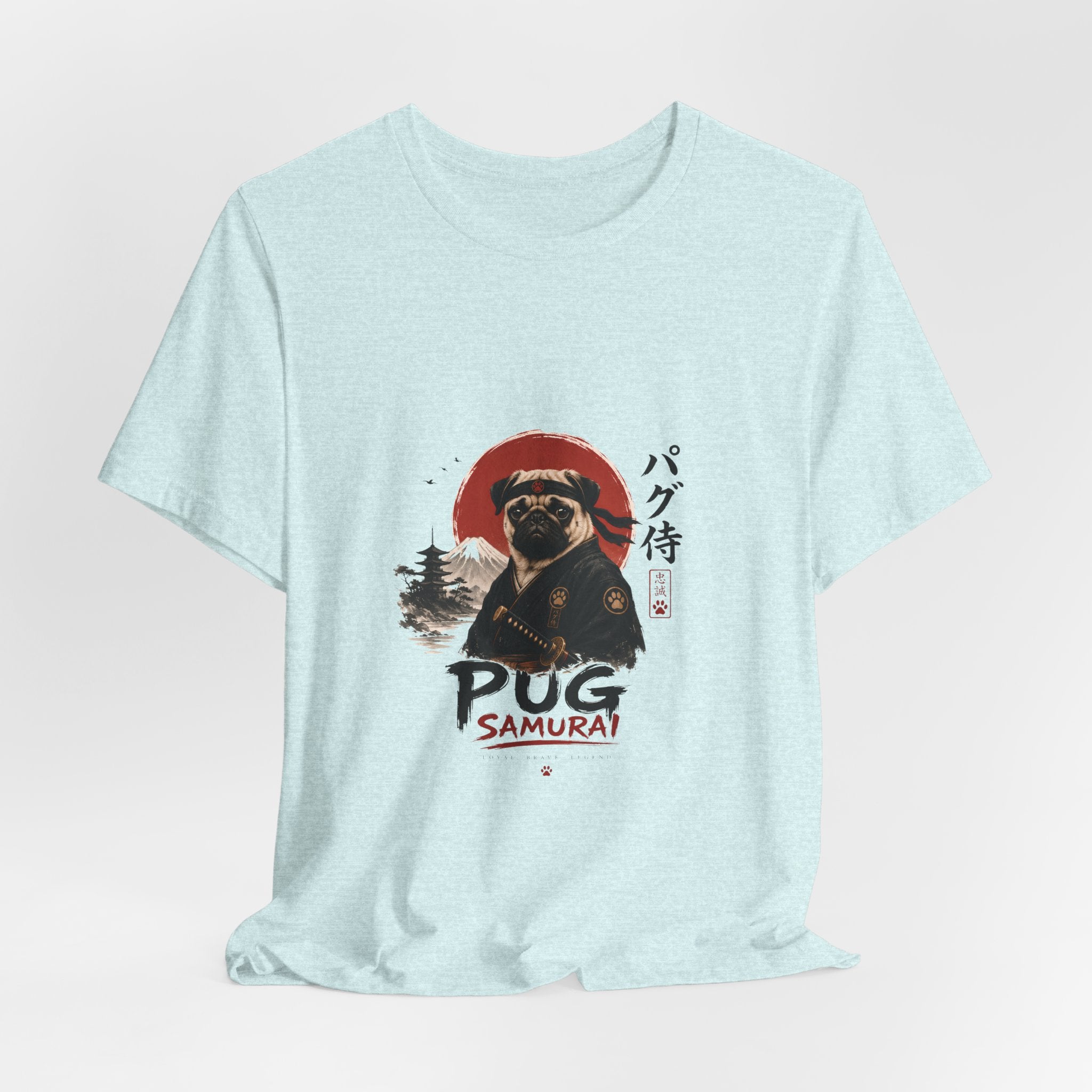 Pug Samurai T‑Shirt — Cute Samurai Pug Graphic Tee