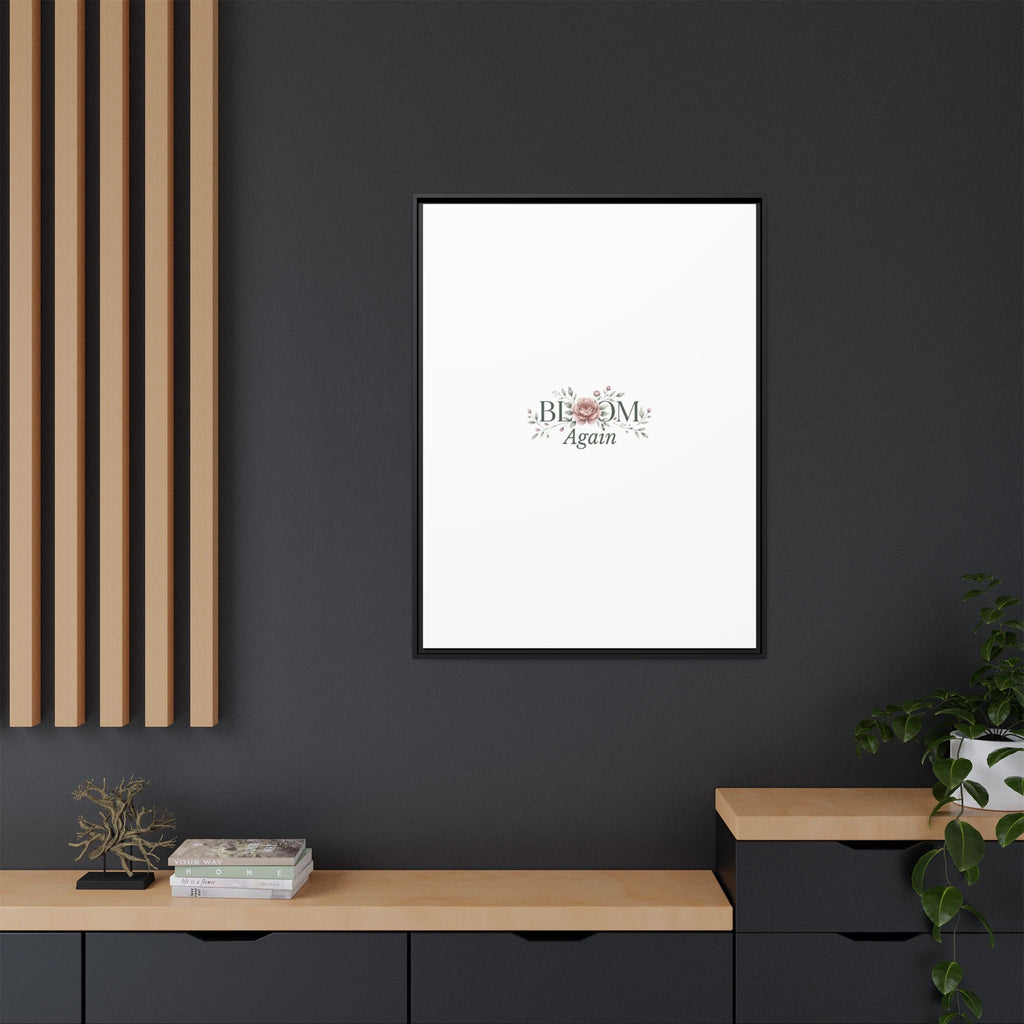 Bless Me Again Floral Matte Canvas Print, Framed Wall Art