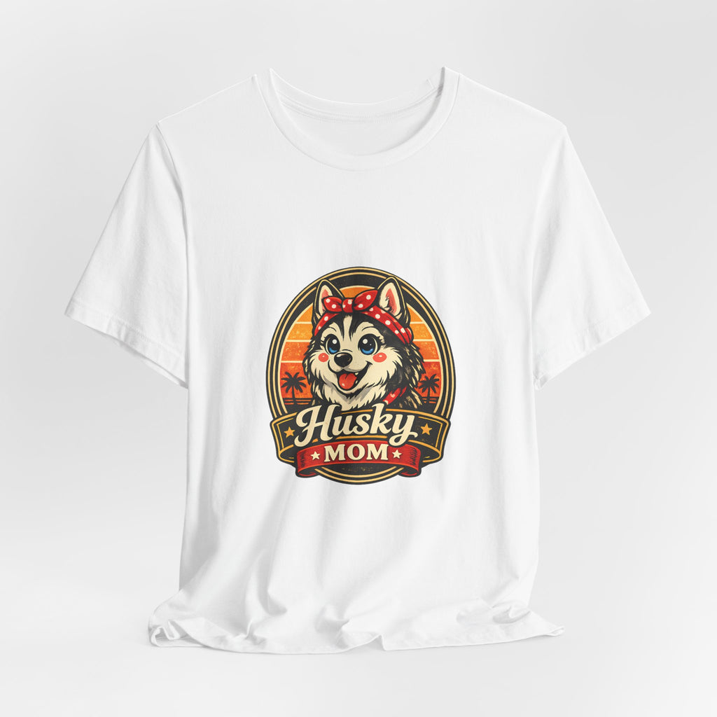 Husky Mom T‑Shirt — Retro Husky Pet Mom Tee