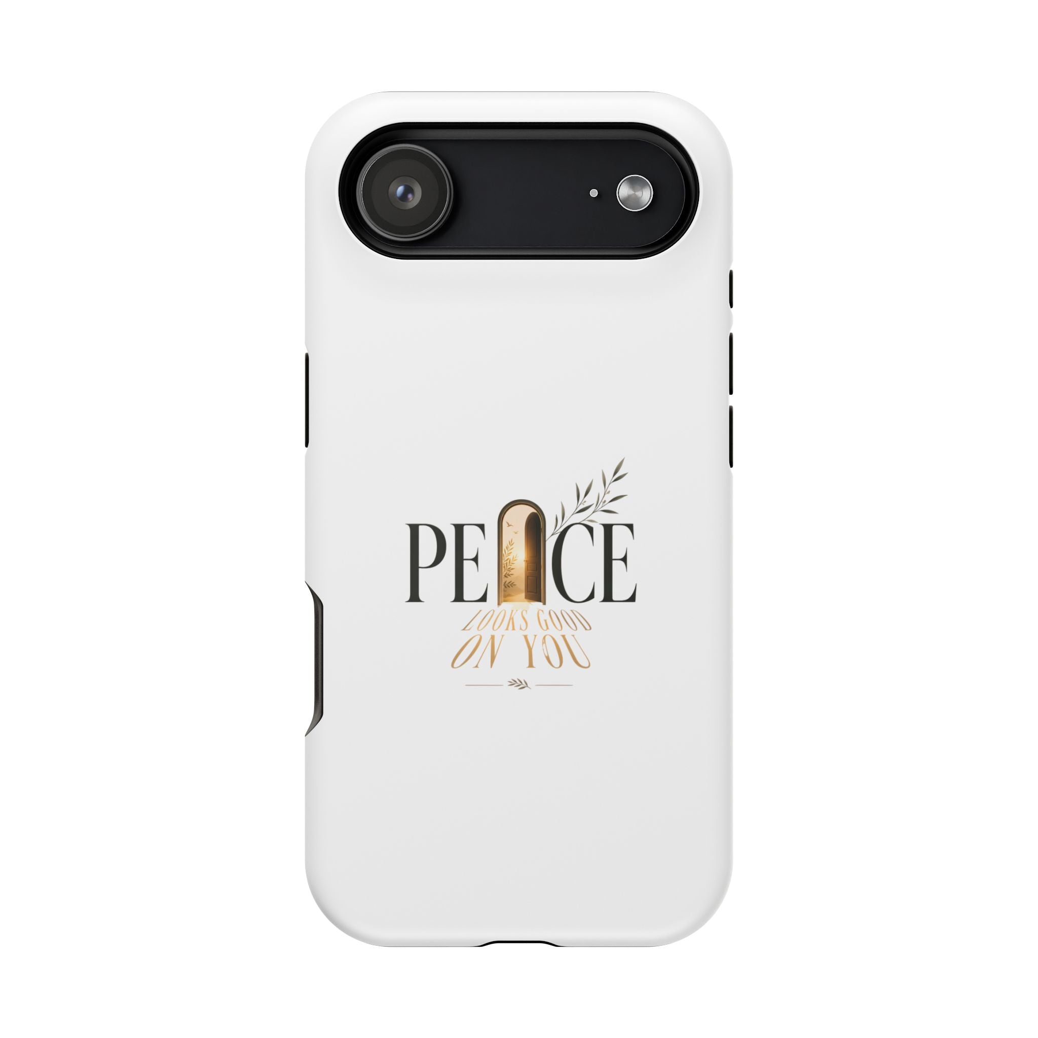 Phone Case — “Peace Be Upon You” Gold Olive Branch Magnetic Impact-Resistant Case