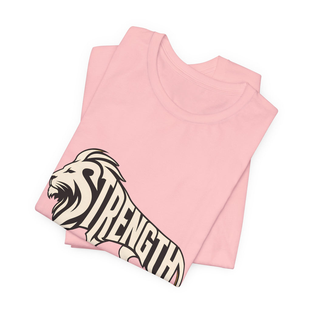 Strength In Pause T-Shirt — Lion Graphic Motivational Tee