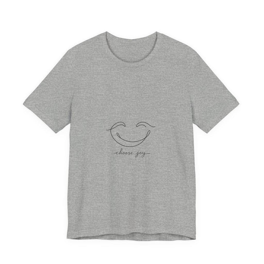 Choose Joy Smiley T-Shirt — Minimalist Positive Vibes Tee