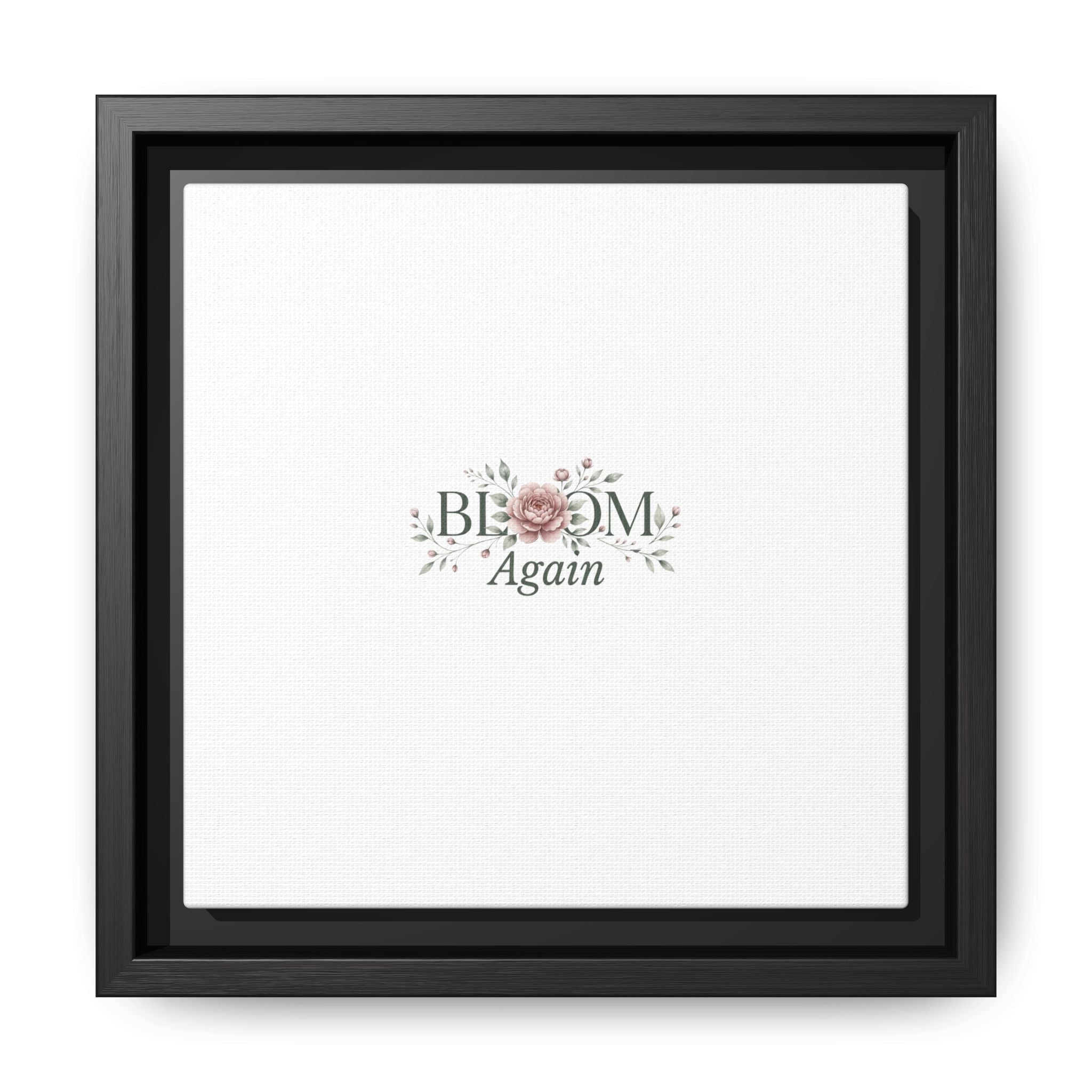 Bless Me Again Floral Matte Canvas Print, Framed Wall Art