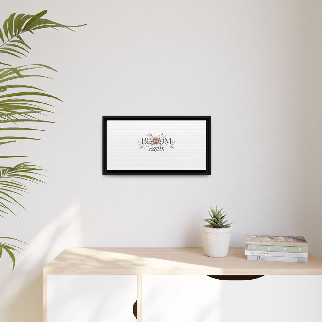 Bless Me Again Floral Matte Canvas Print, Framed Wall Art