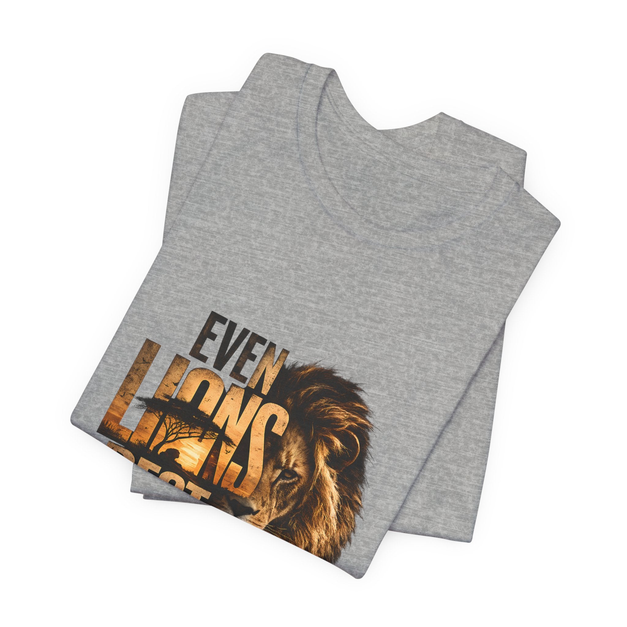 Even Lions Rest T-Shirt — Relaxed Lion Graphic Tee