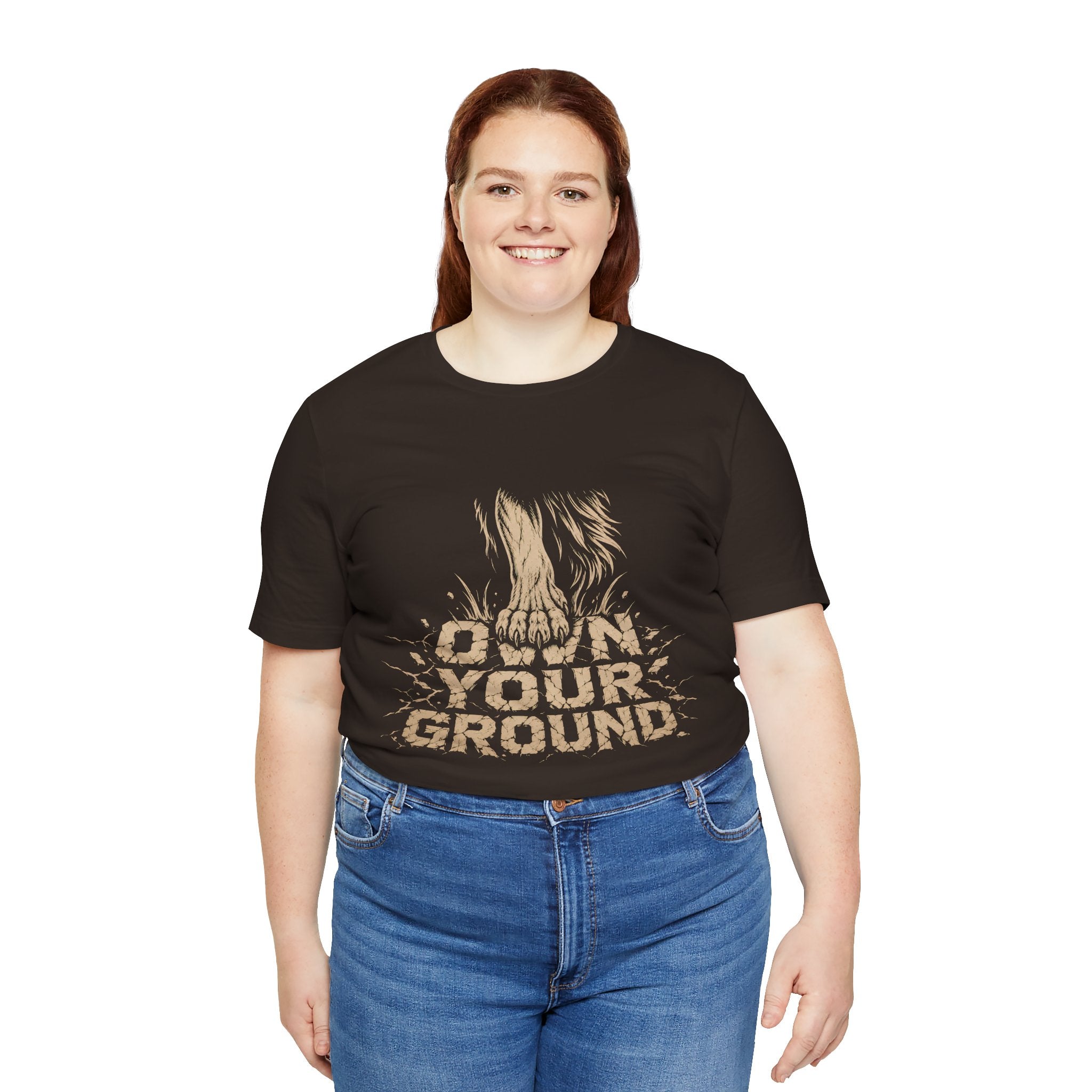 T‑Shirt — Own Your Ground Graphic Tee (Boot Print Design)