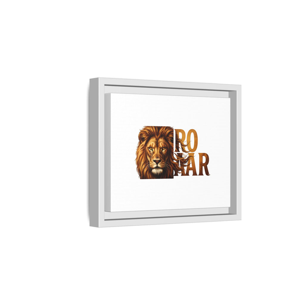 Roar Lion Matte Canvas Framed Wall Art