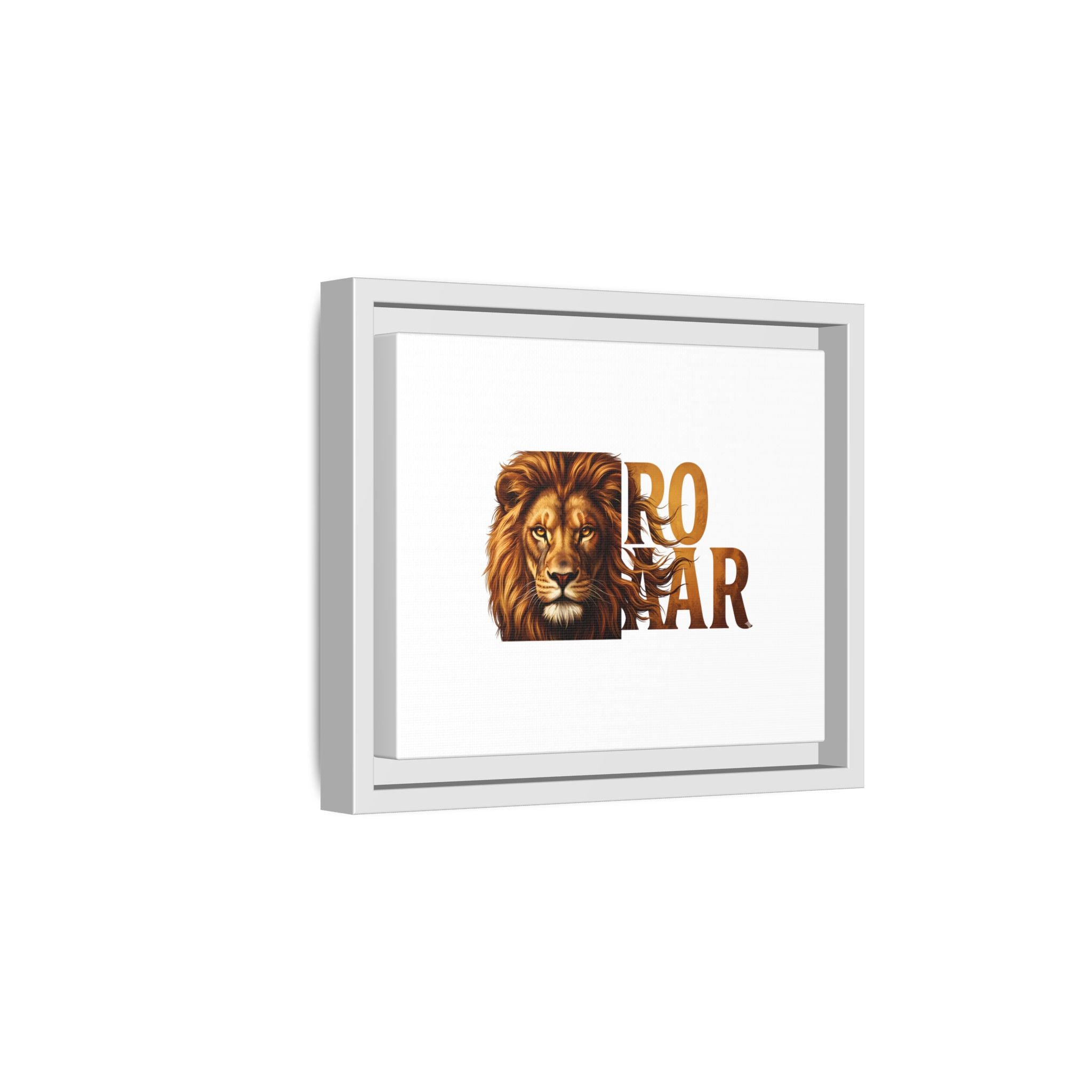 Roar Lion Matte Canvas Framed Wall Art
