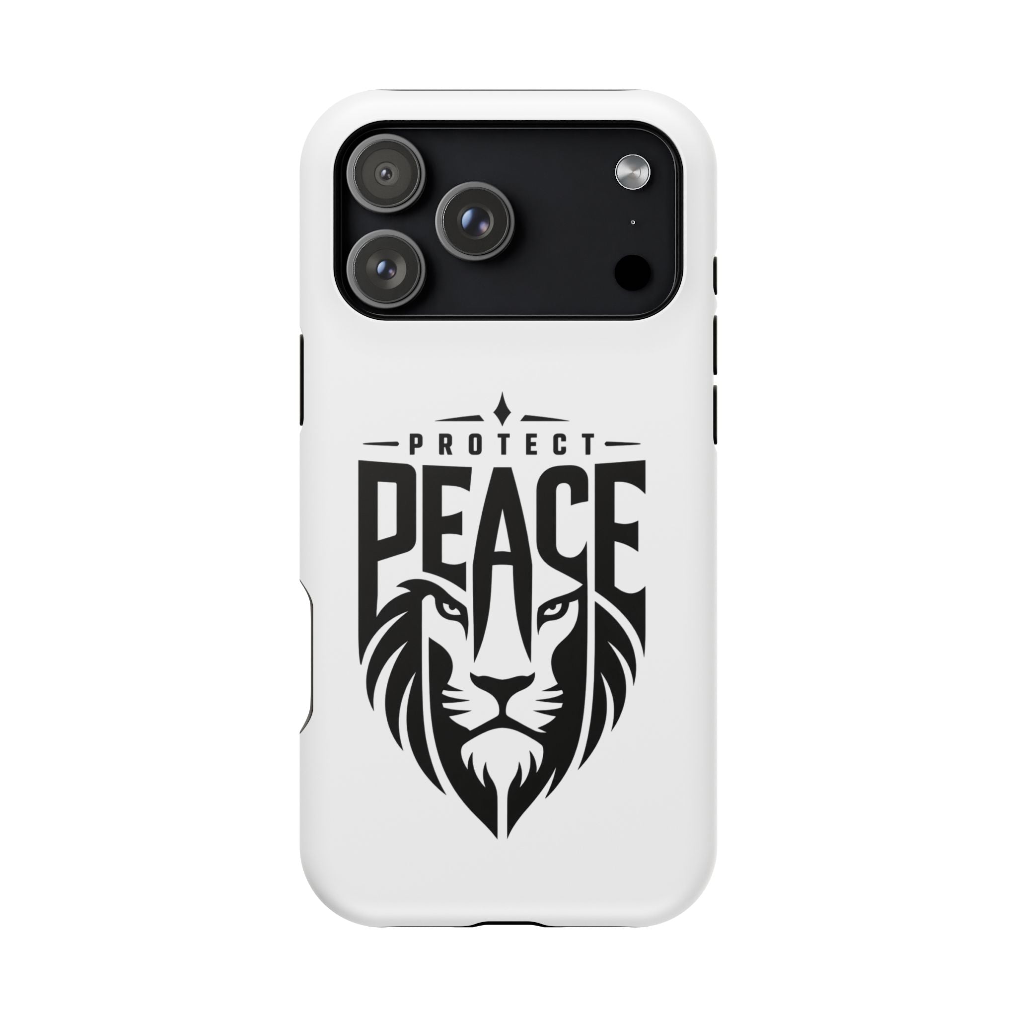 Phone Case — "Protect Peace" Lion Magnetic Impact-Resistant Case