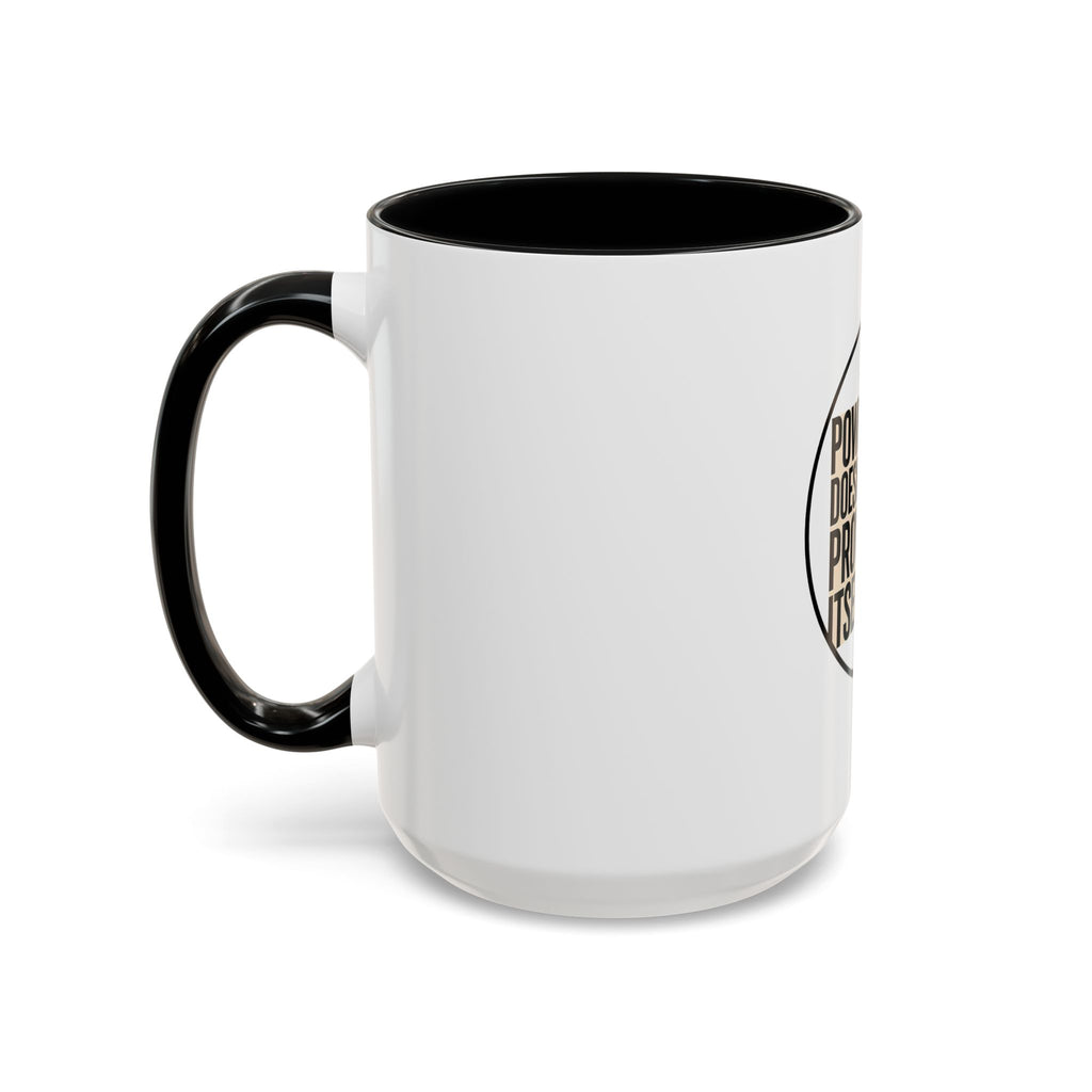 Power Doesn't Prove Itself Lion Coffee Mug — Motivational Accent Mug (11/15 oz)