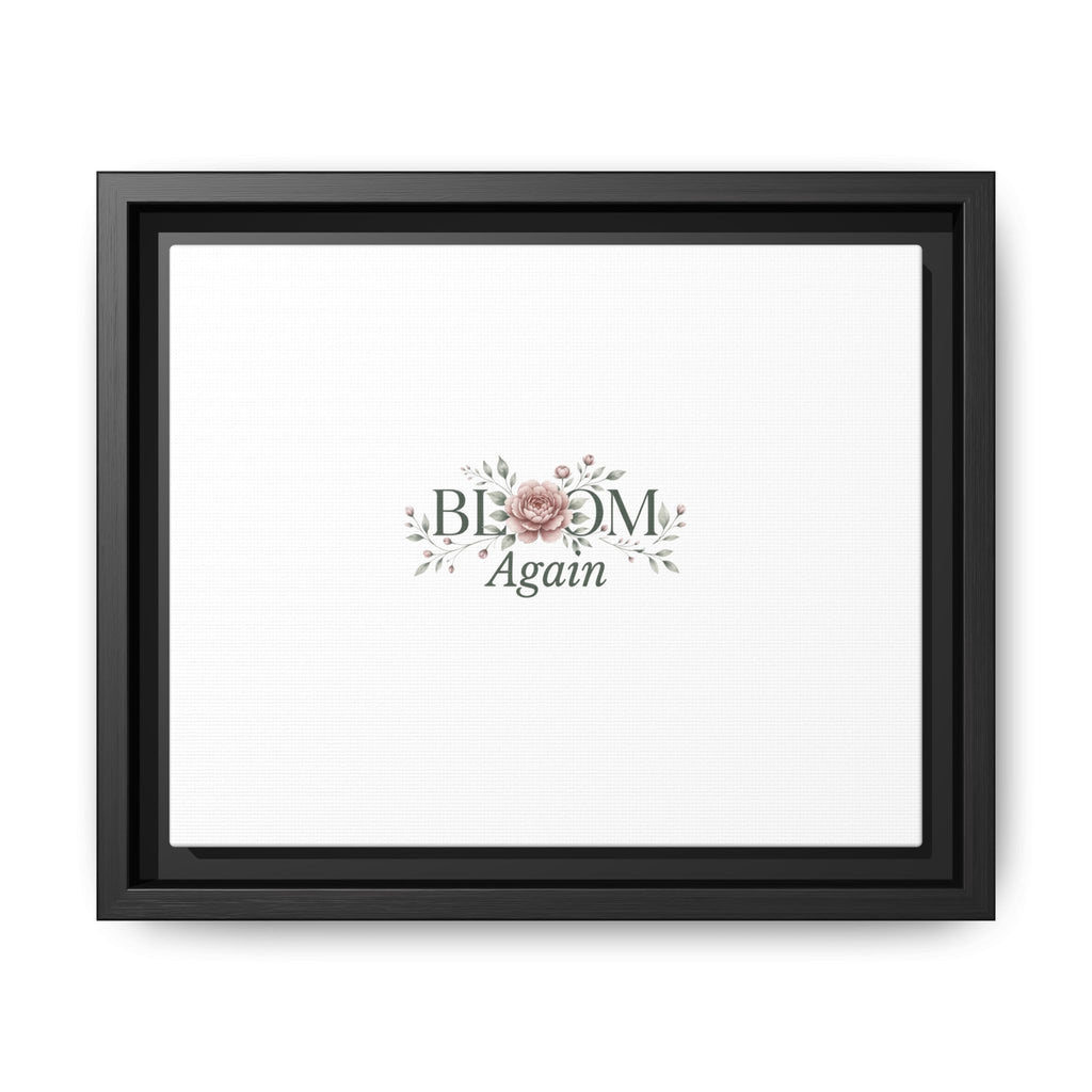 Bless Me Again Floral Matte Canvas Print, Framed Wall Art