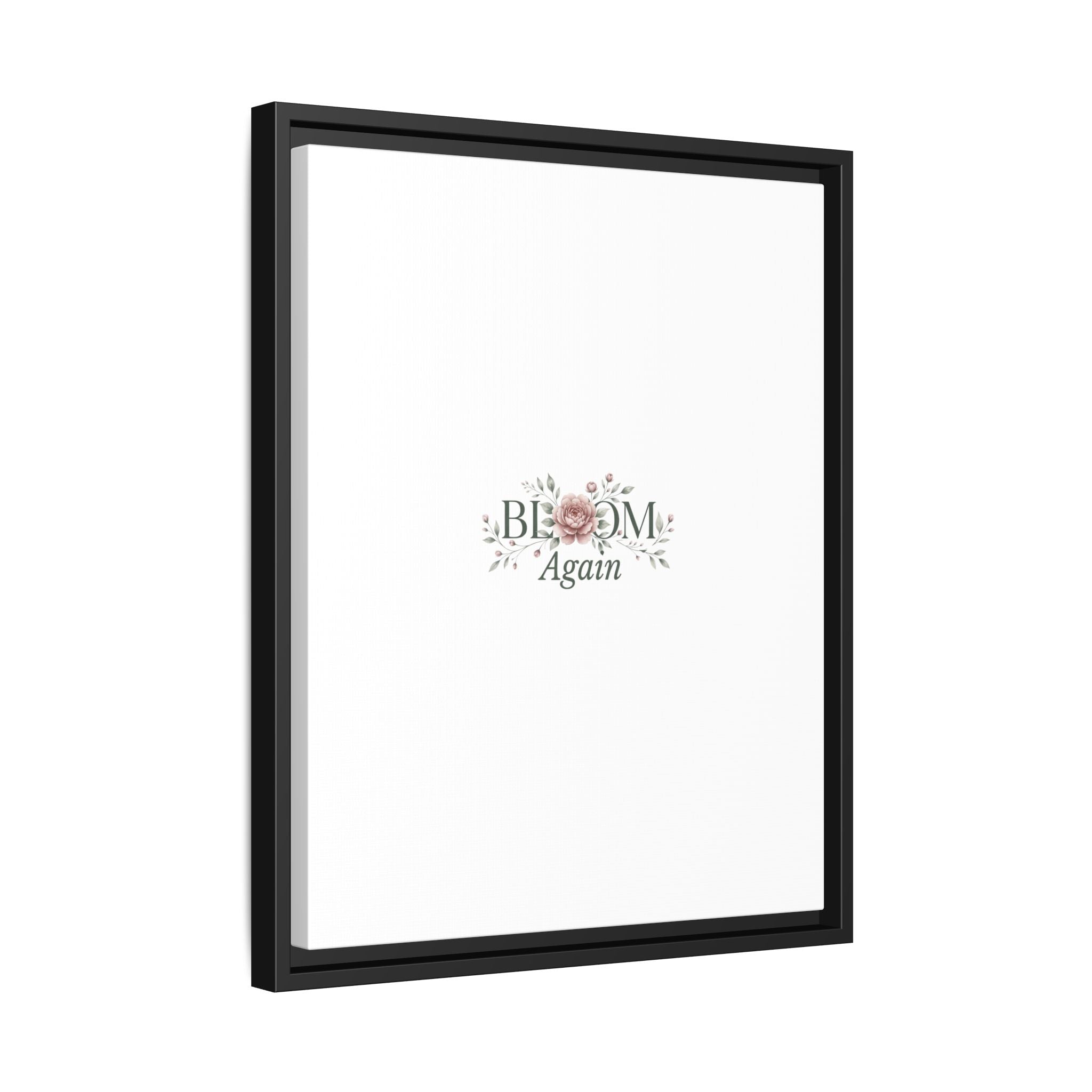 Bless Me Again Floral Matte Canvas Print, Framed Wall Art
