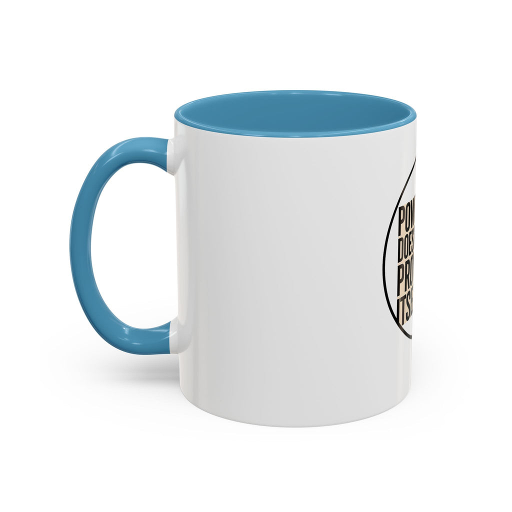Power Doesn't Prove Itself Lion Coffee Mug — Motivational Accent Mug (11/15 oz)