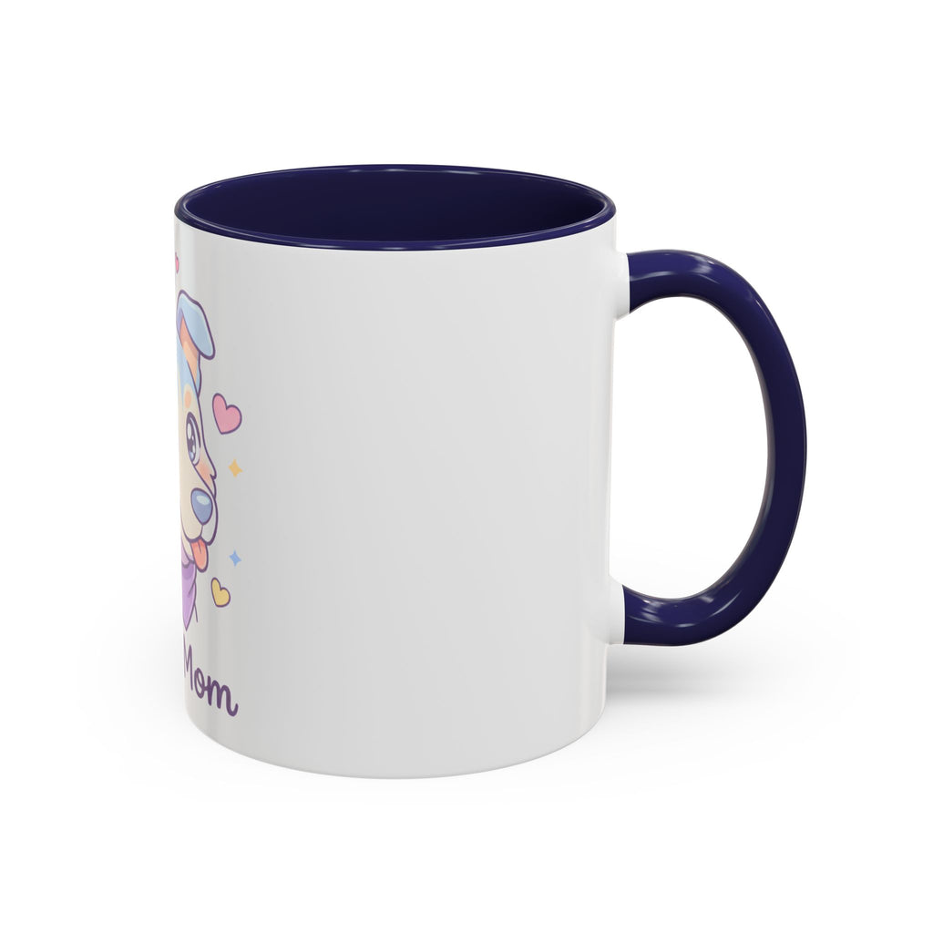 Husky Mom Accent Coffee Mug — Cute Pastel Husky Mother Dog Design (11/15oz)