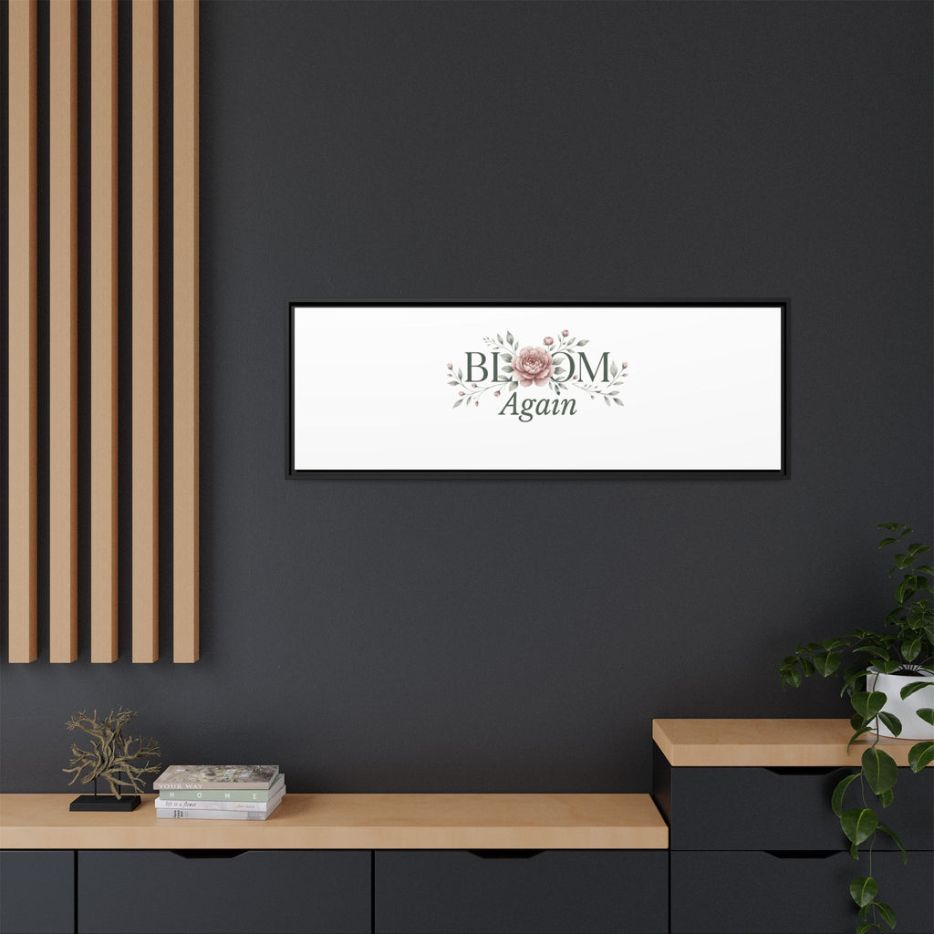 Bless Me Again Floral Matte Canvas Print, Framed Wall Art