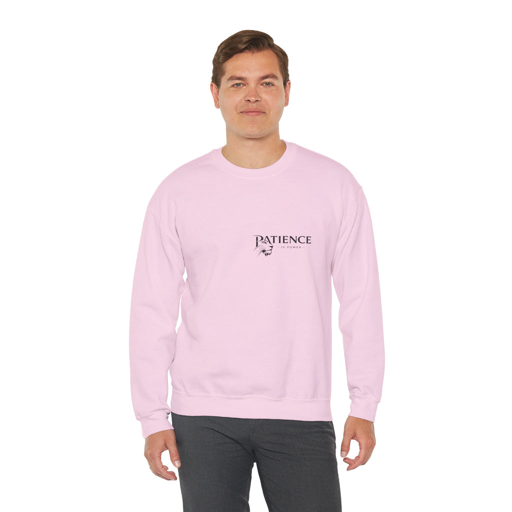 Patience Crewneck Sweatshirt — Minimalist Script Logo Pullover