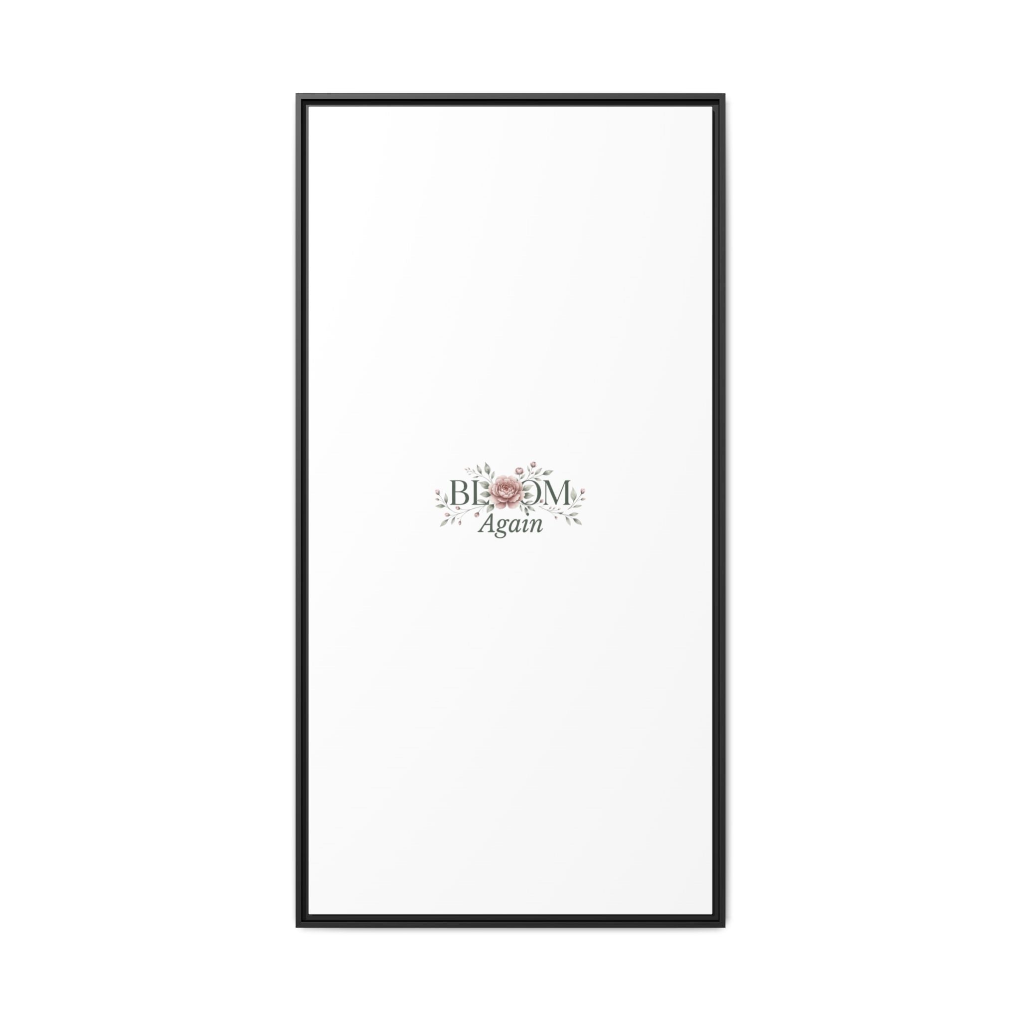 Bless Me Again Floral Matte Canvas Print, Framed Wall Art