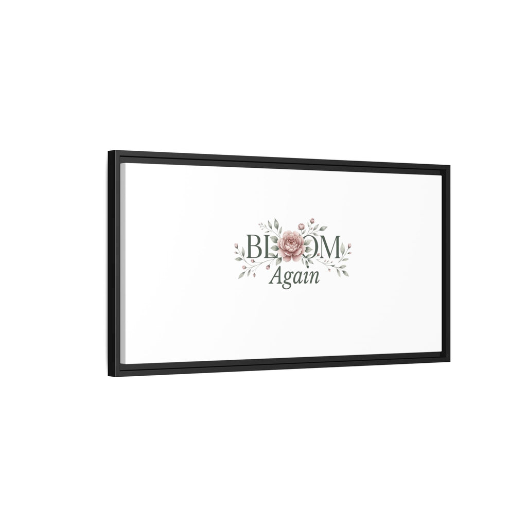 Bless Me Again Floral Matte Canvas Print, Framed Wall Art