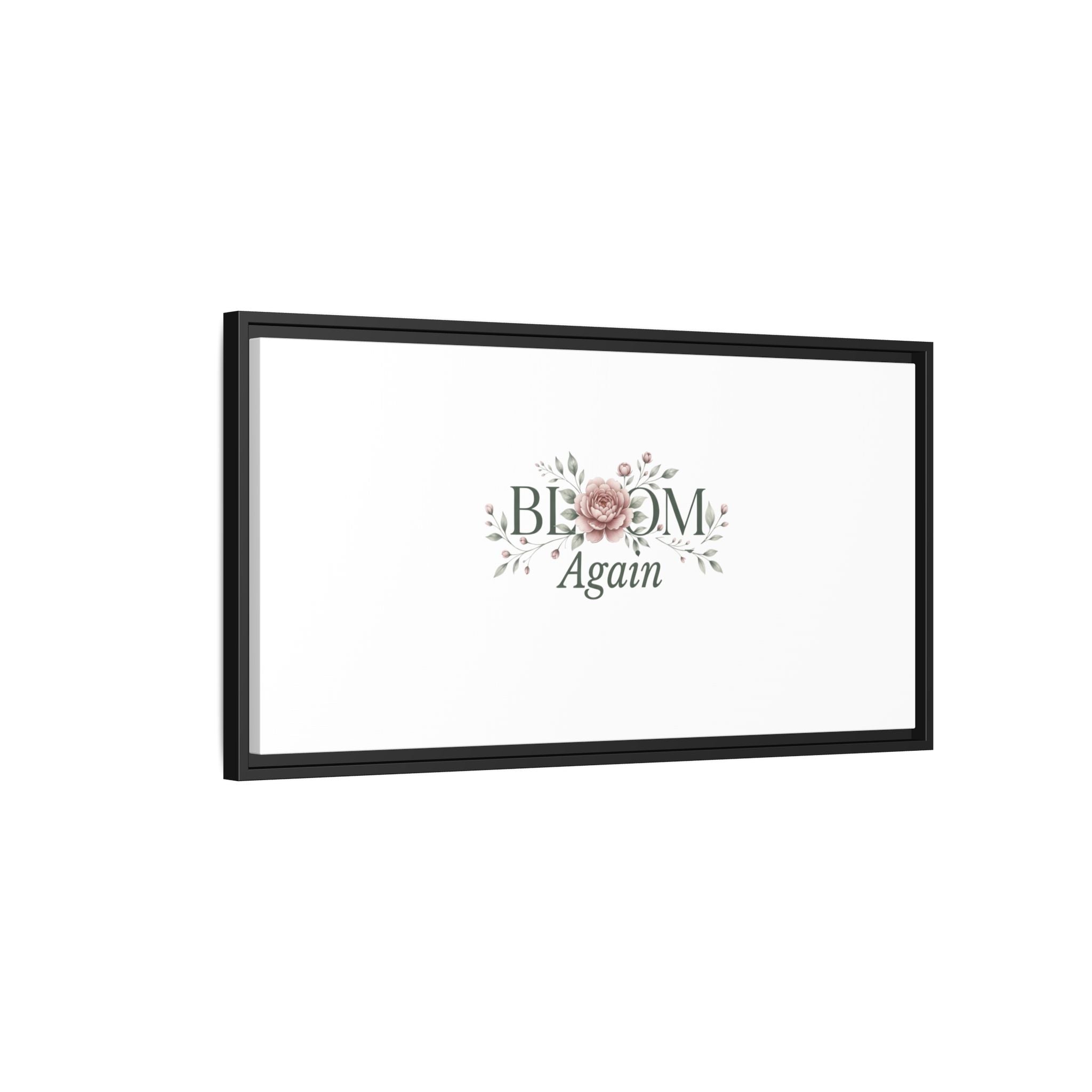 Bless Me Again Floral Matte Canvas Print, Framed Wall Art
