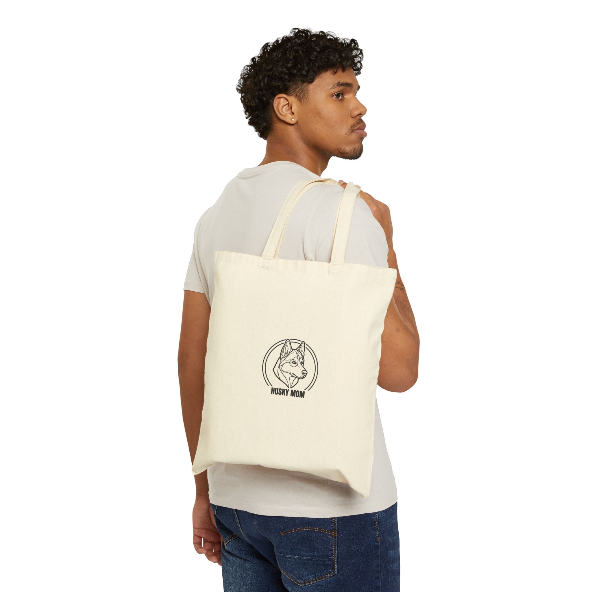 Tote Bag — Husky Mom Canvas Tote (Siberian Husky Dog Lover Gift)