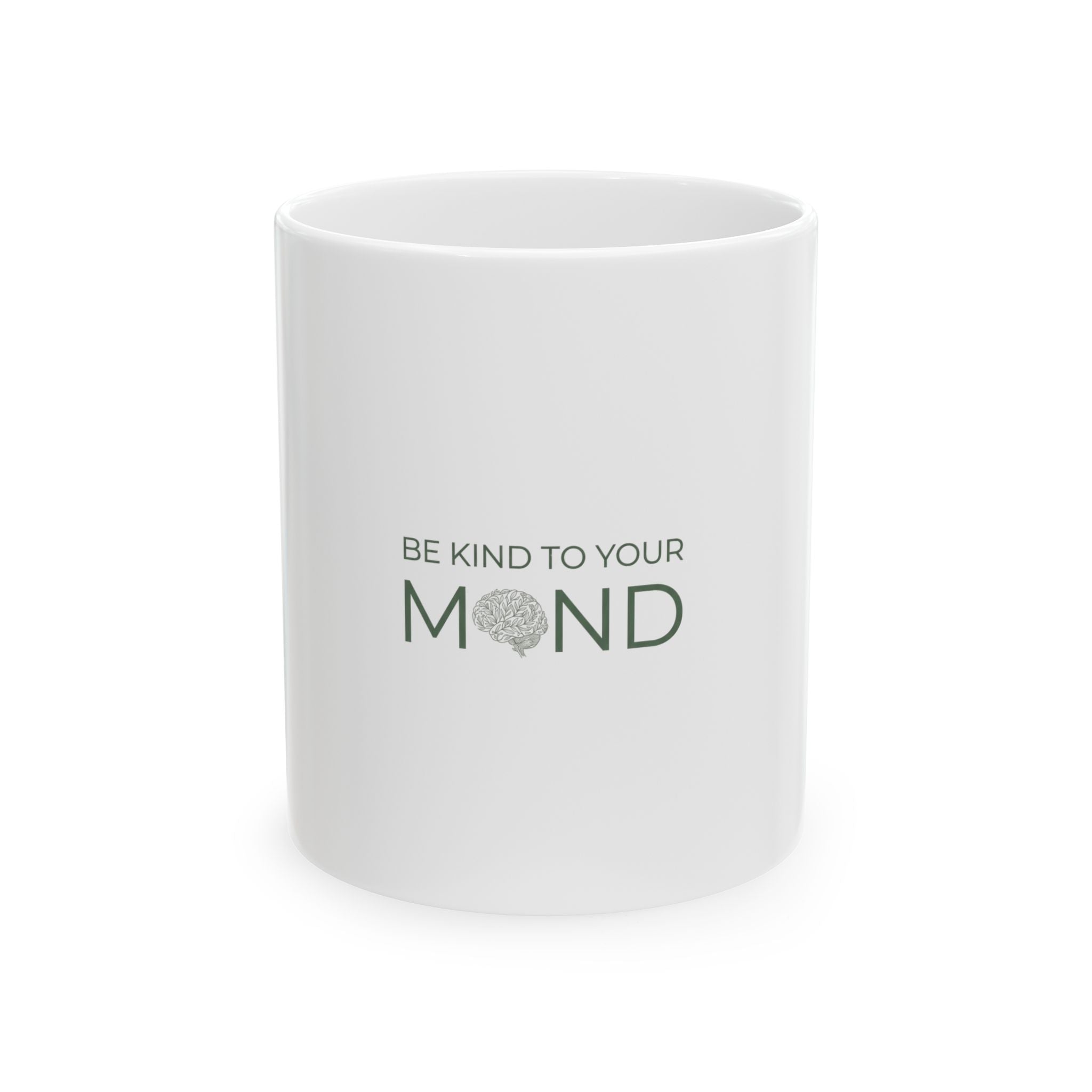 Be Kind to Your Mind Ceramic Mug — Mental Health Awareness Coffee Cup (11oz, 15oz)