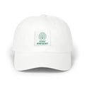 Dad Cap — "Stay Present" Minimal Tree Embroidered Baseball Hat