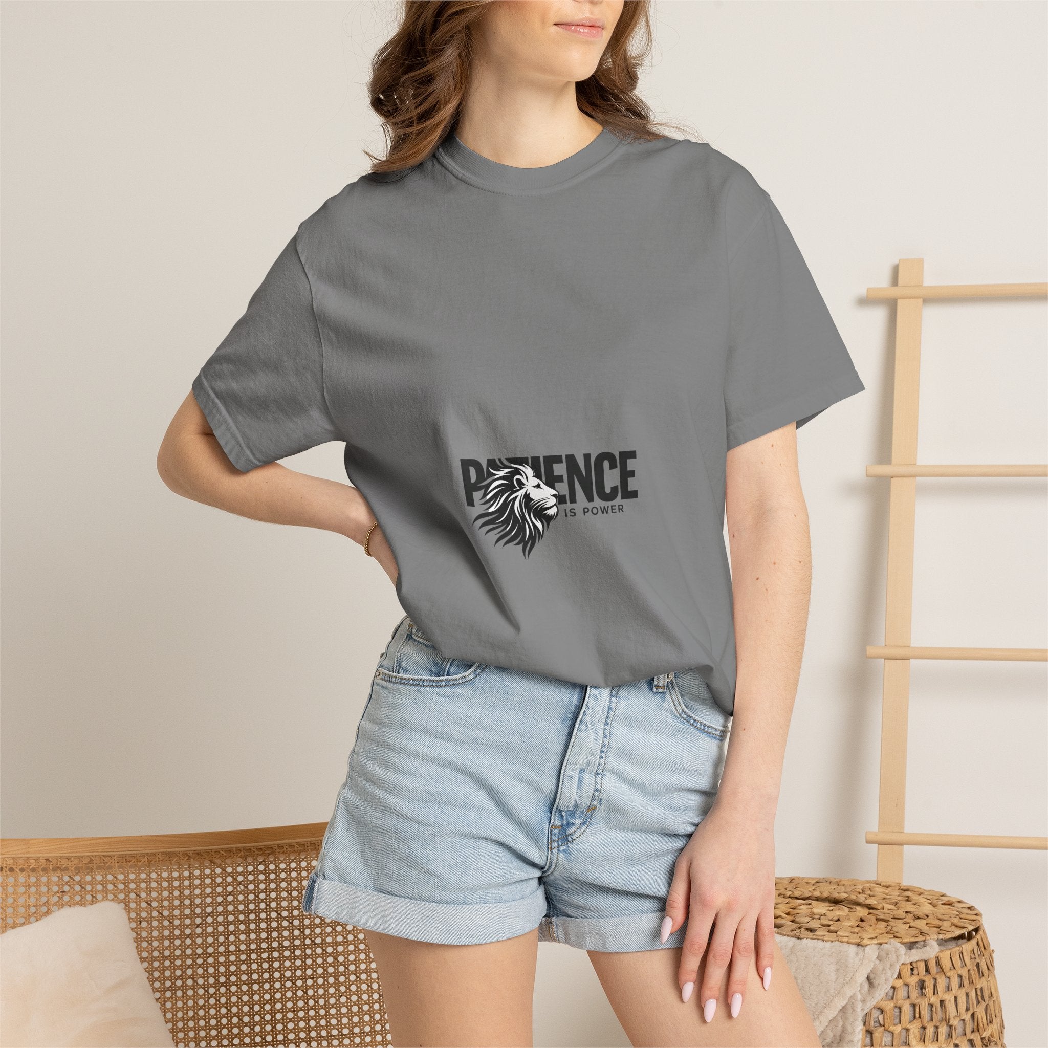 Patience Is Power Lion Graphic T-Shirt
