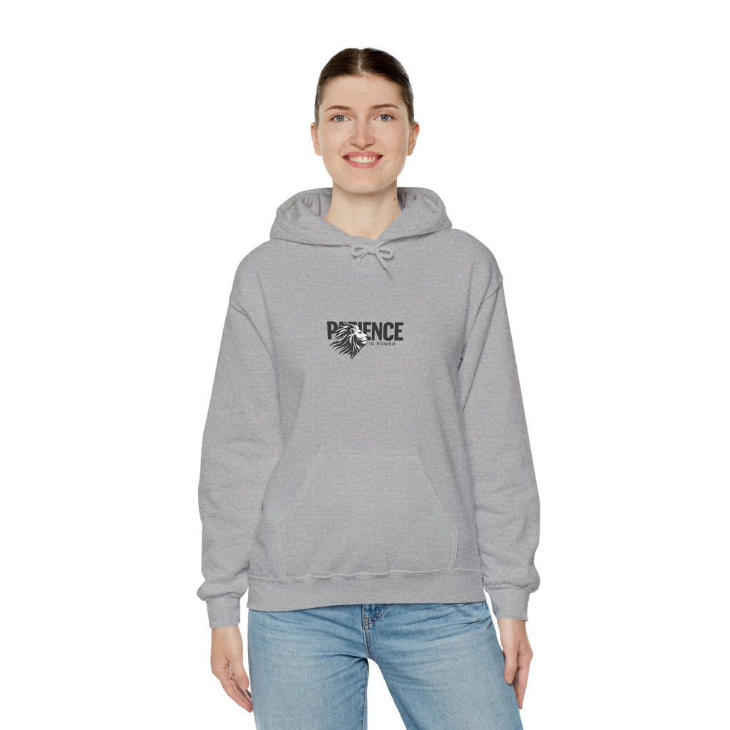 Patience Floral Hoodie — Minimalist Inspirational Graphic Sweatshirt
