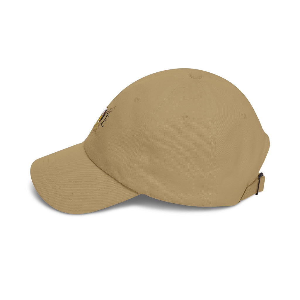 Peace Sunrise Dad Cap – Minimalist White Embroidered Hat