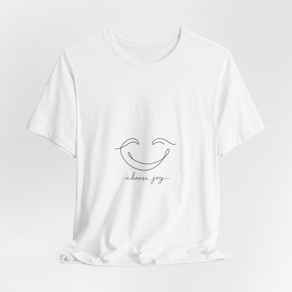 Choose Joy Smiley T-Shirt — Minimalist Positive Vibes Tee