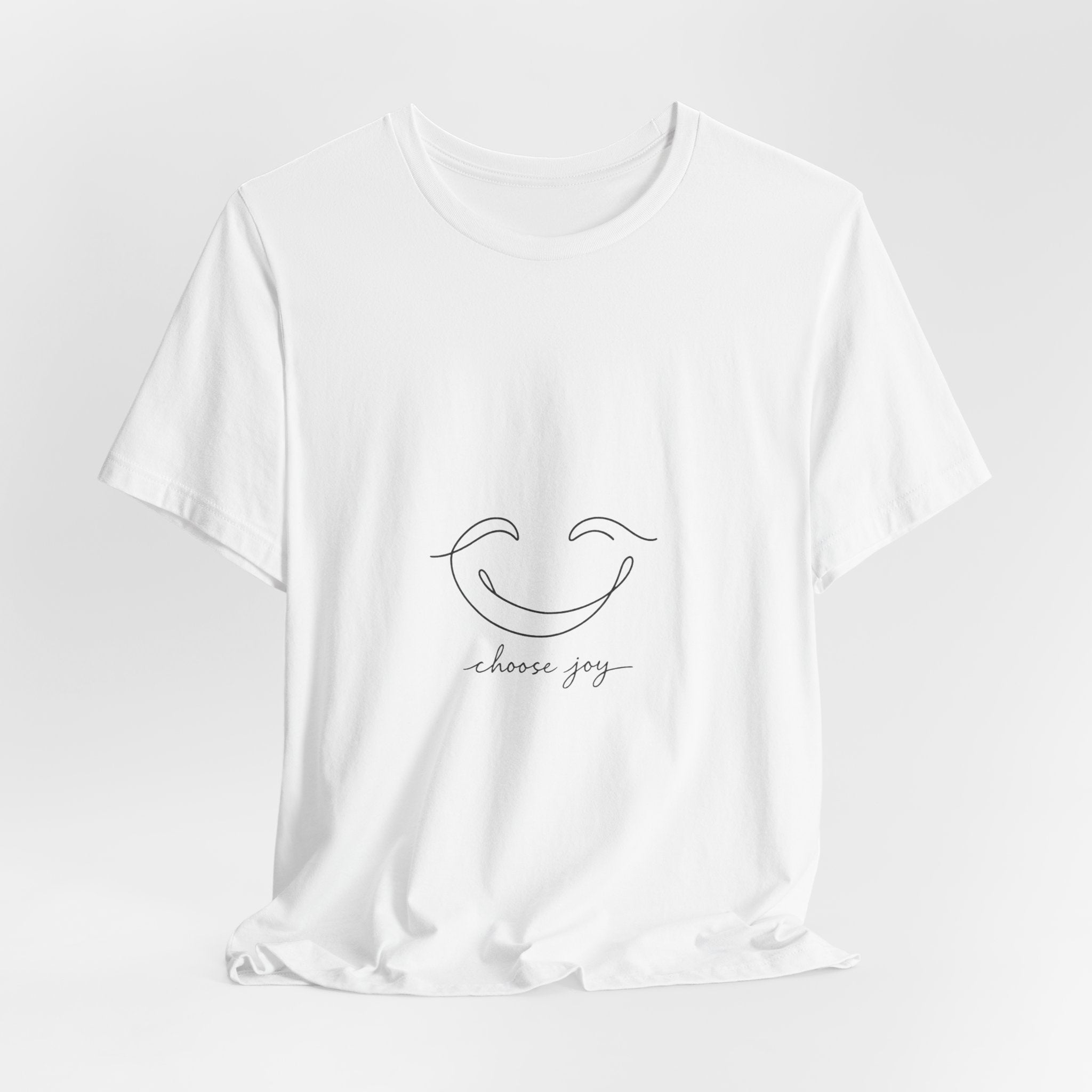 Choose Joy Smiley T-Shirt — Minimalist Positive Vibes Tee