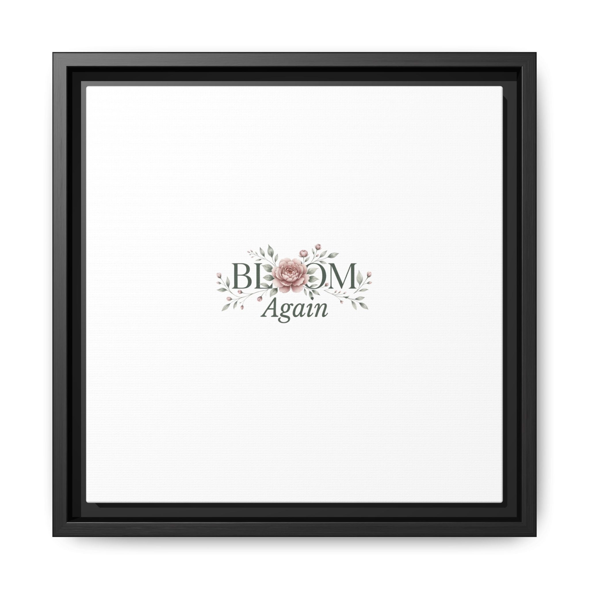 Bless Me Again Floral Matte Canvas Print, Framed Wall Art
