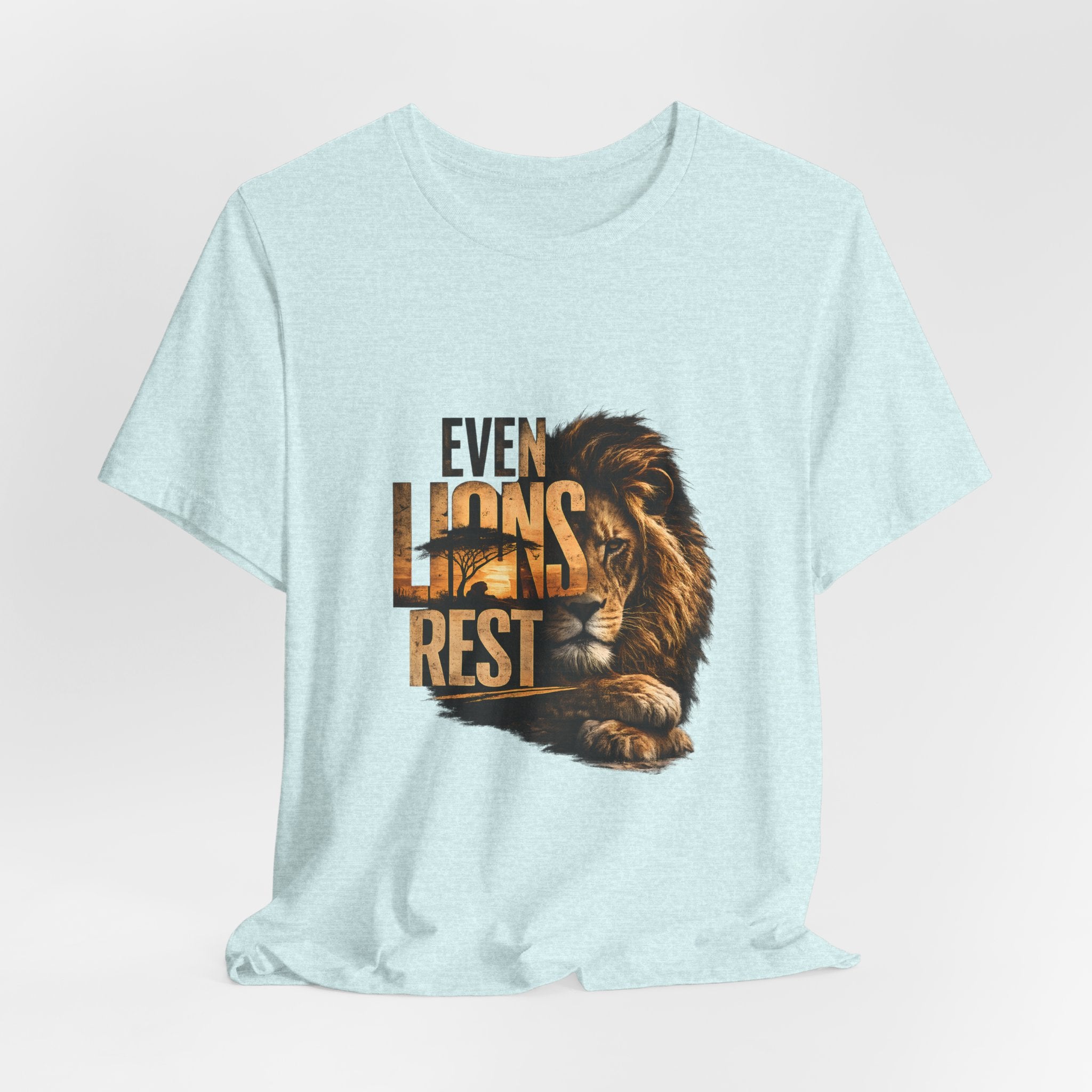 Even Lions Rest T-Shirt — Relaxed Lion Graphic Tee