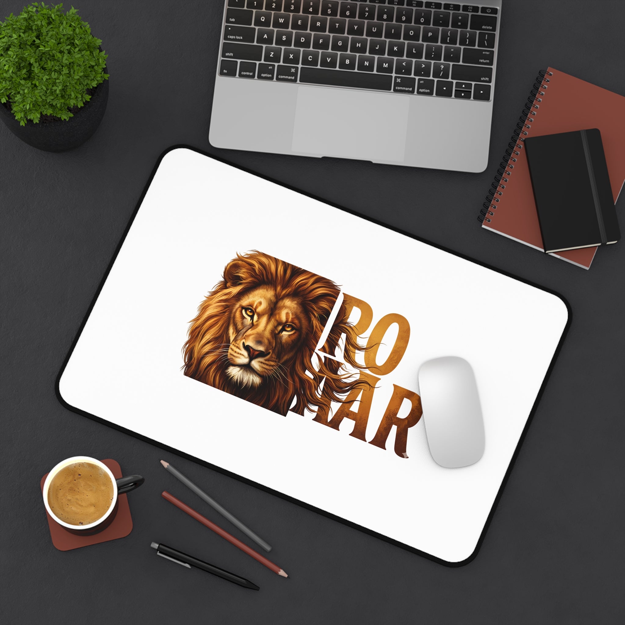 Lion "Roar" Desk Mat — Bold Safari Office Mouse Pad
