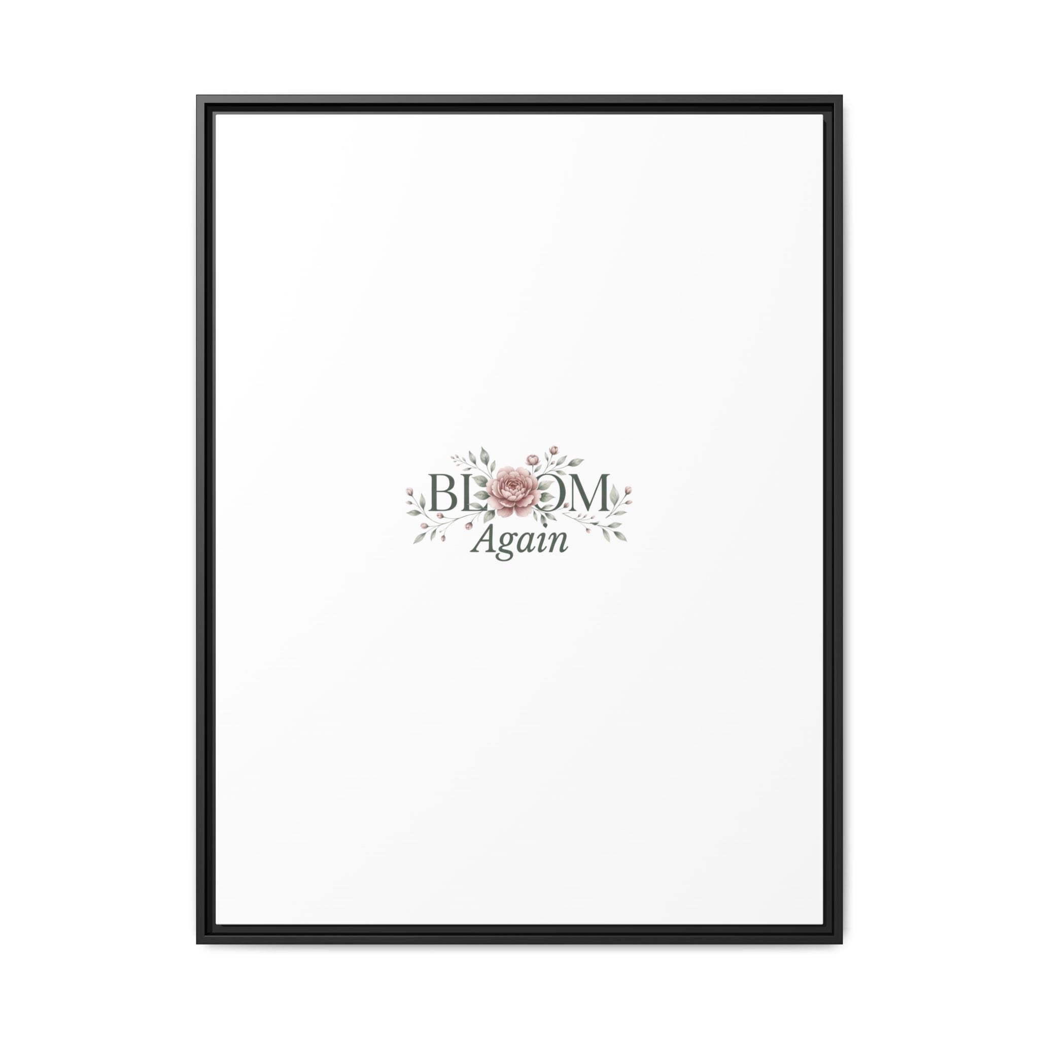 Bless Me Again Floral Matte Canvas Print, Framed Wall Art