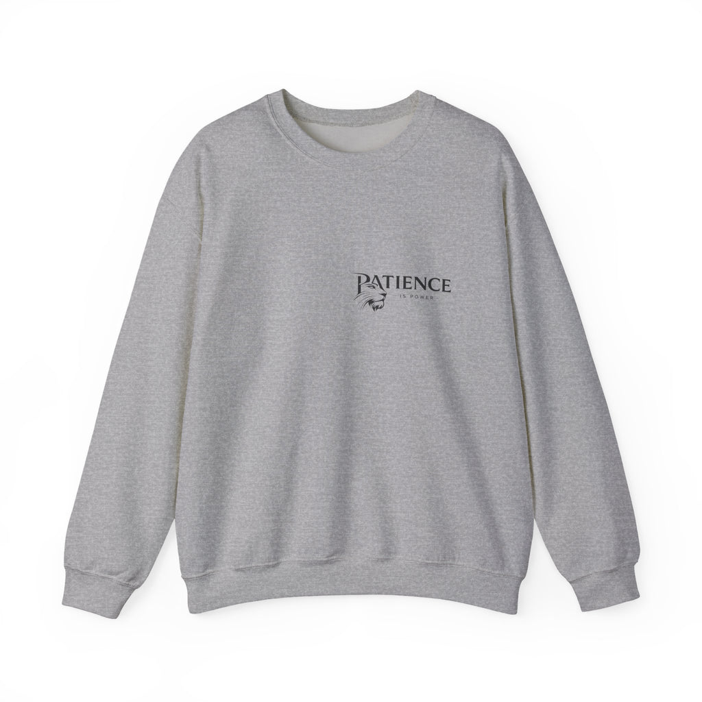 Patience Crewneck Sweatshirt — Minimalist Script Logo Pullover