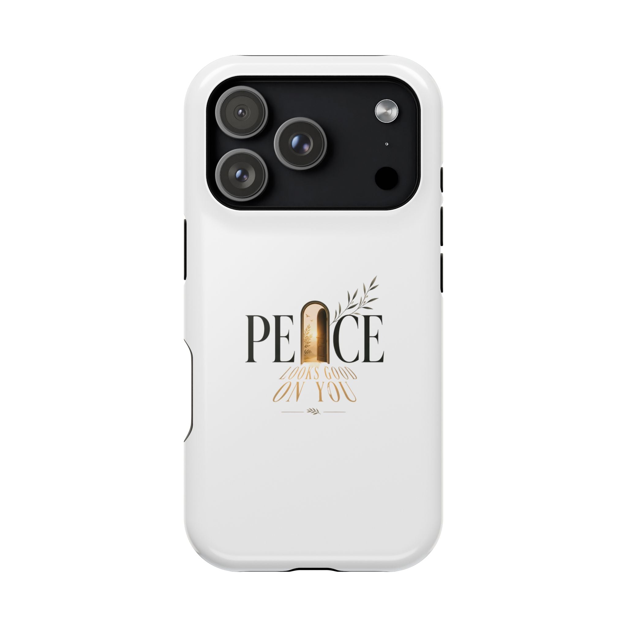 Phone Case — “Peace Be Upon You” Gold Olive Branch Magnetic Impact-Resistant Case