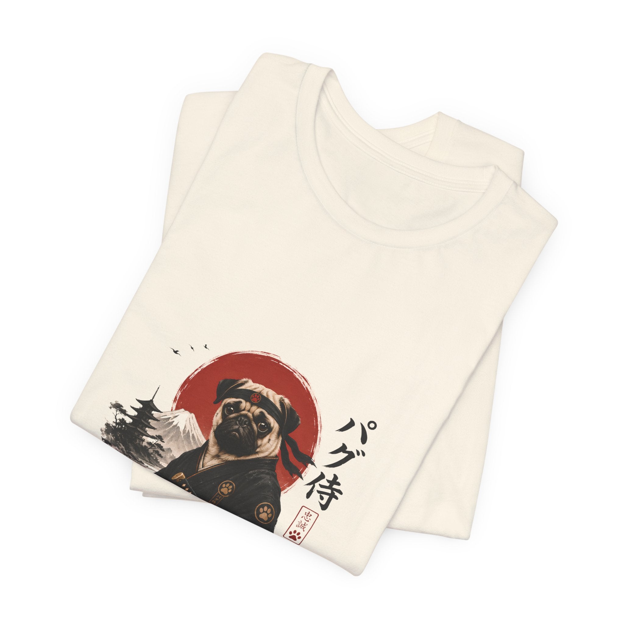 Pug Samurai T‑Shirt — Cute Samurai Pug Graphic Tee