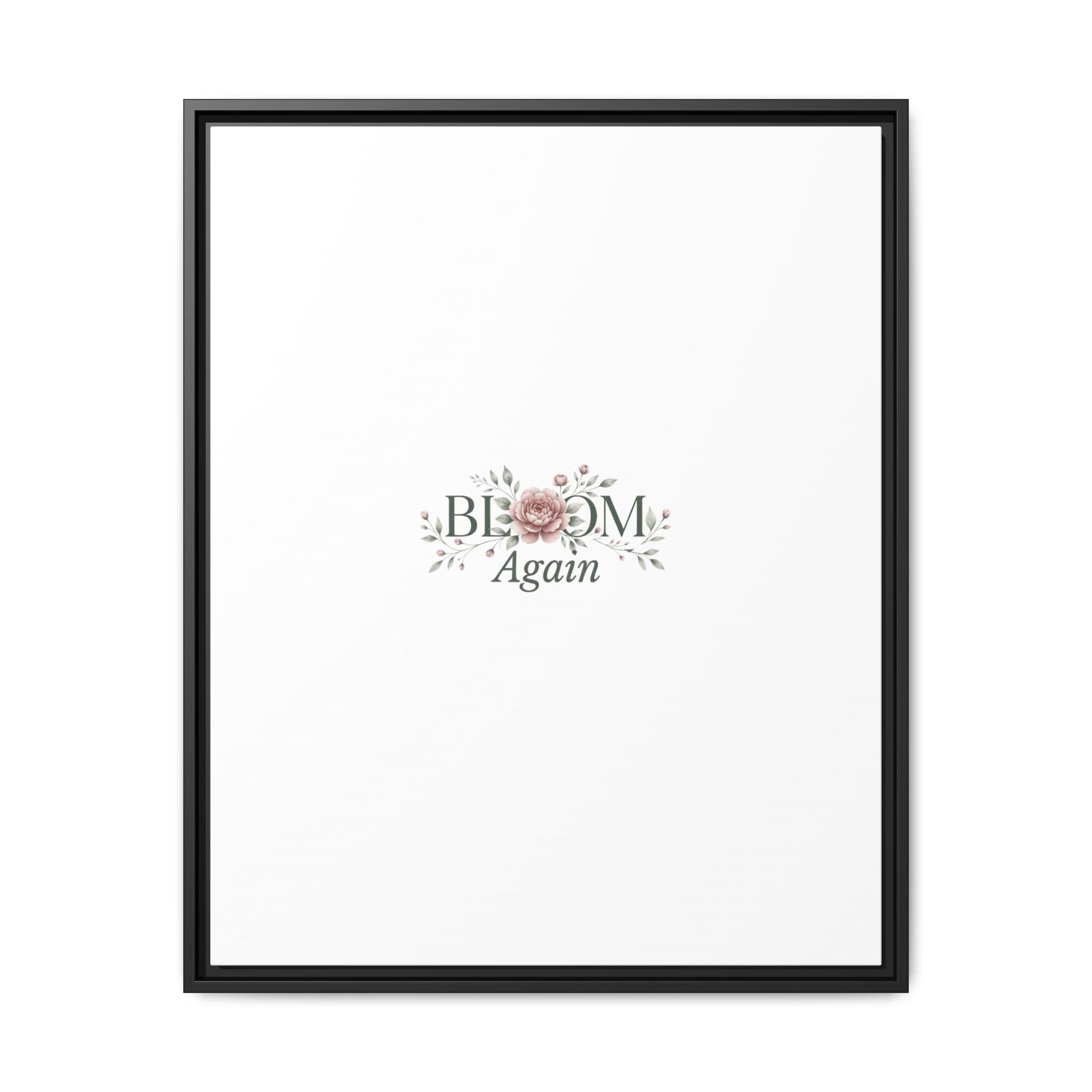 Bless Me Again Floral Matte Canvas Print, Framed Wall Art