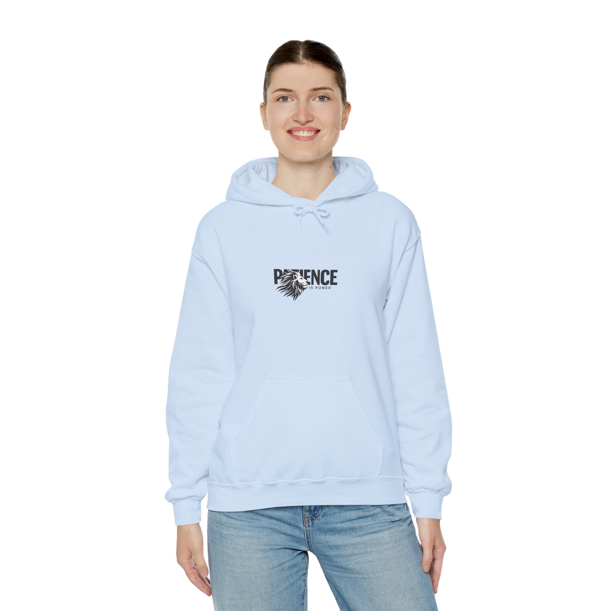 Patience Floral Hoodie — Minimalist Inspirational Graphic Sweatshirt