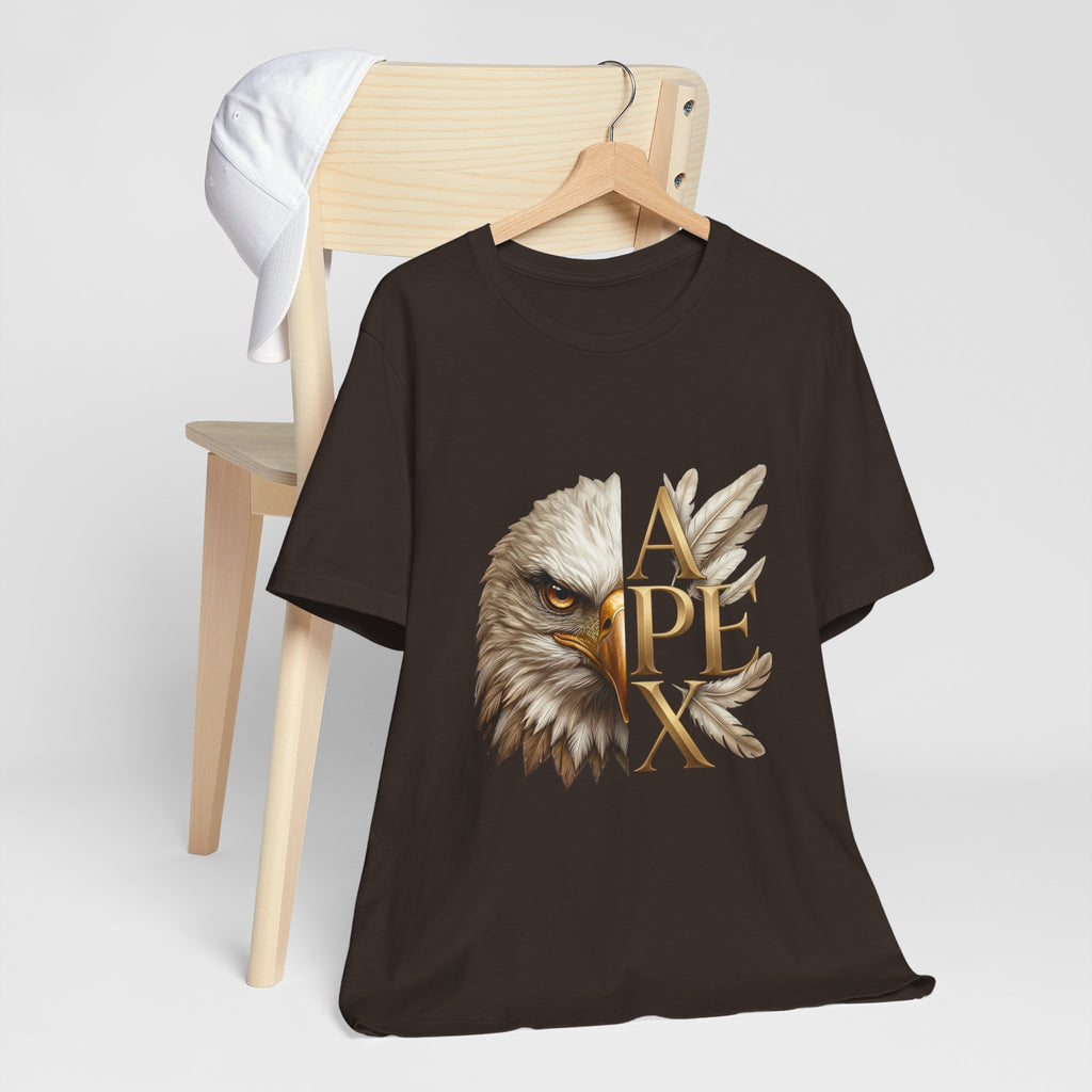 Apex Eagle T‑Shirt — Majestic Eagle Head with 'APEX' Gold Lettering