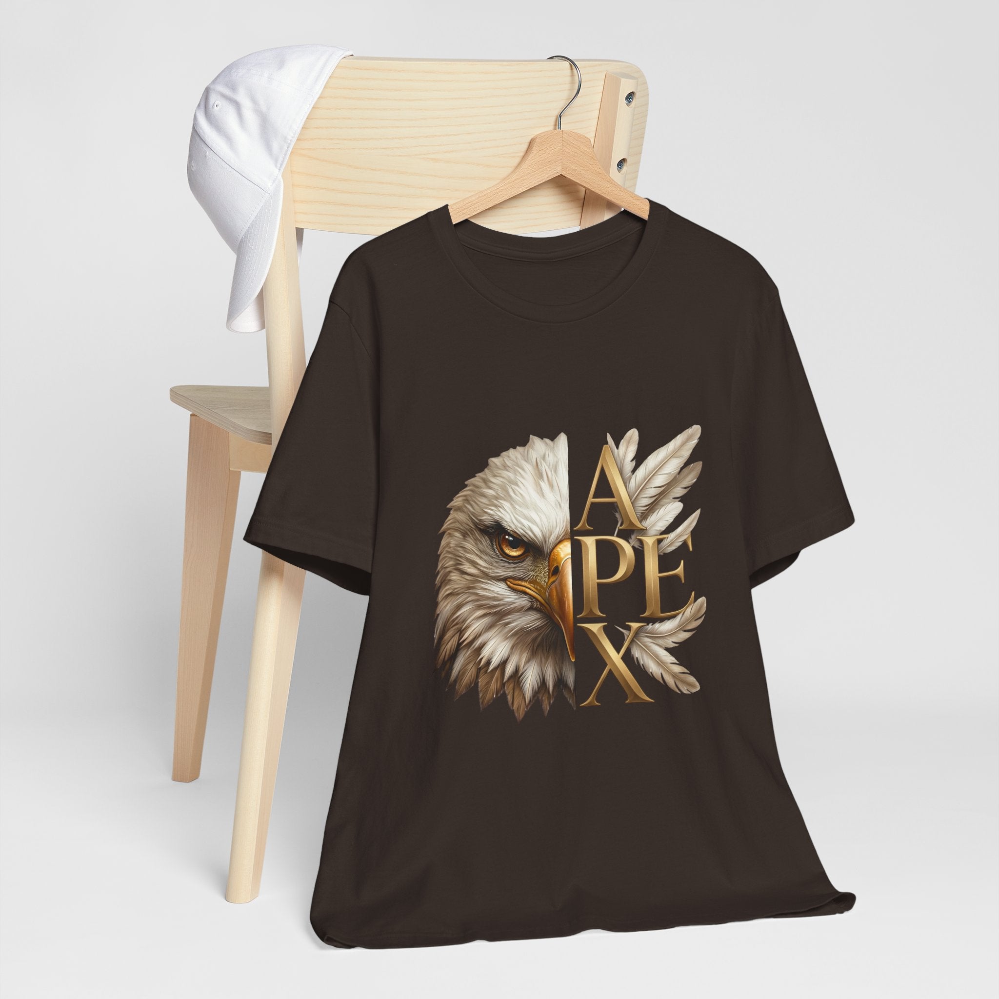 Apex Eagle T‑Shirt — Majestic Eagle Head with 'APEX' Gold Lettering