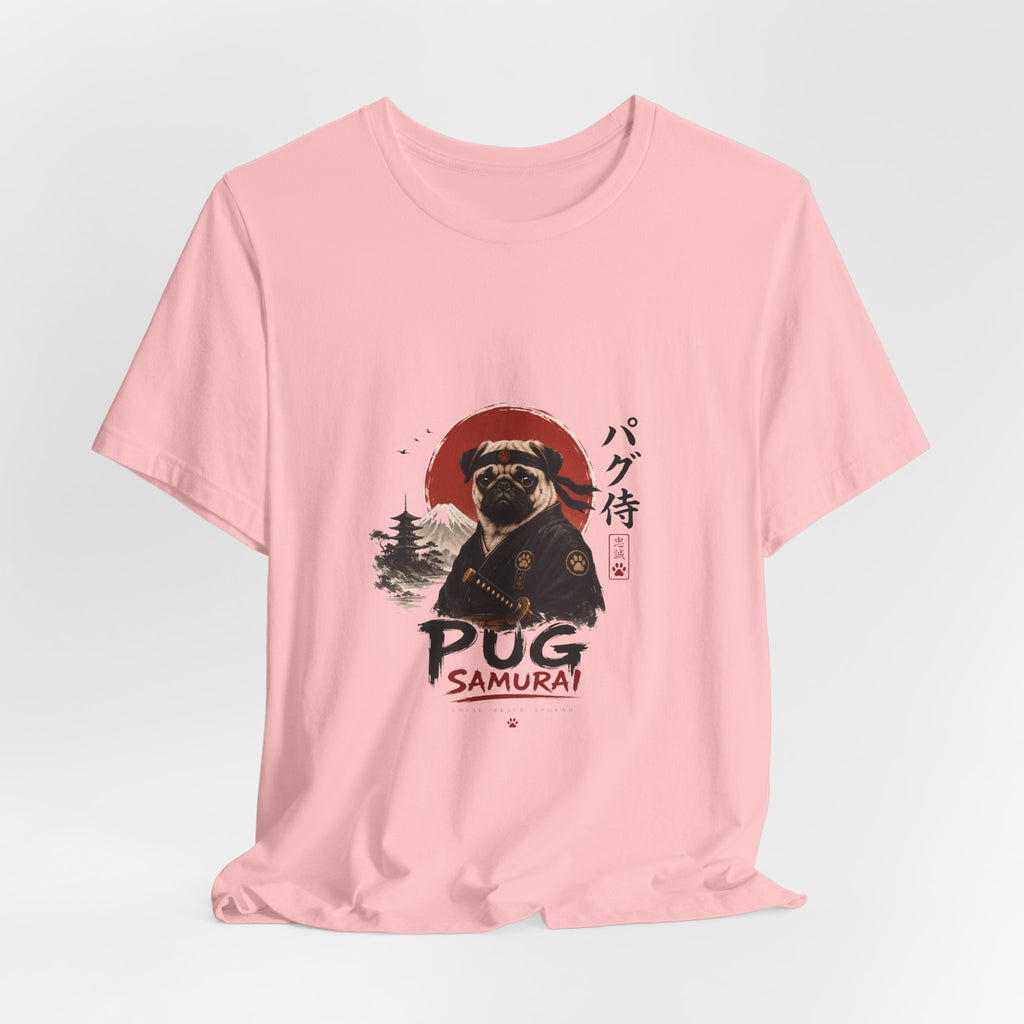 Pug Samurai T‑Shirt — Cute Samurai Pug Graphic Tee