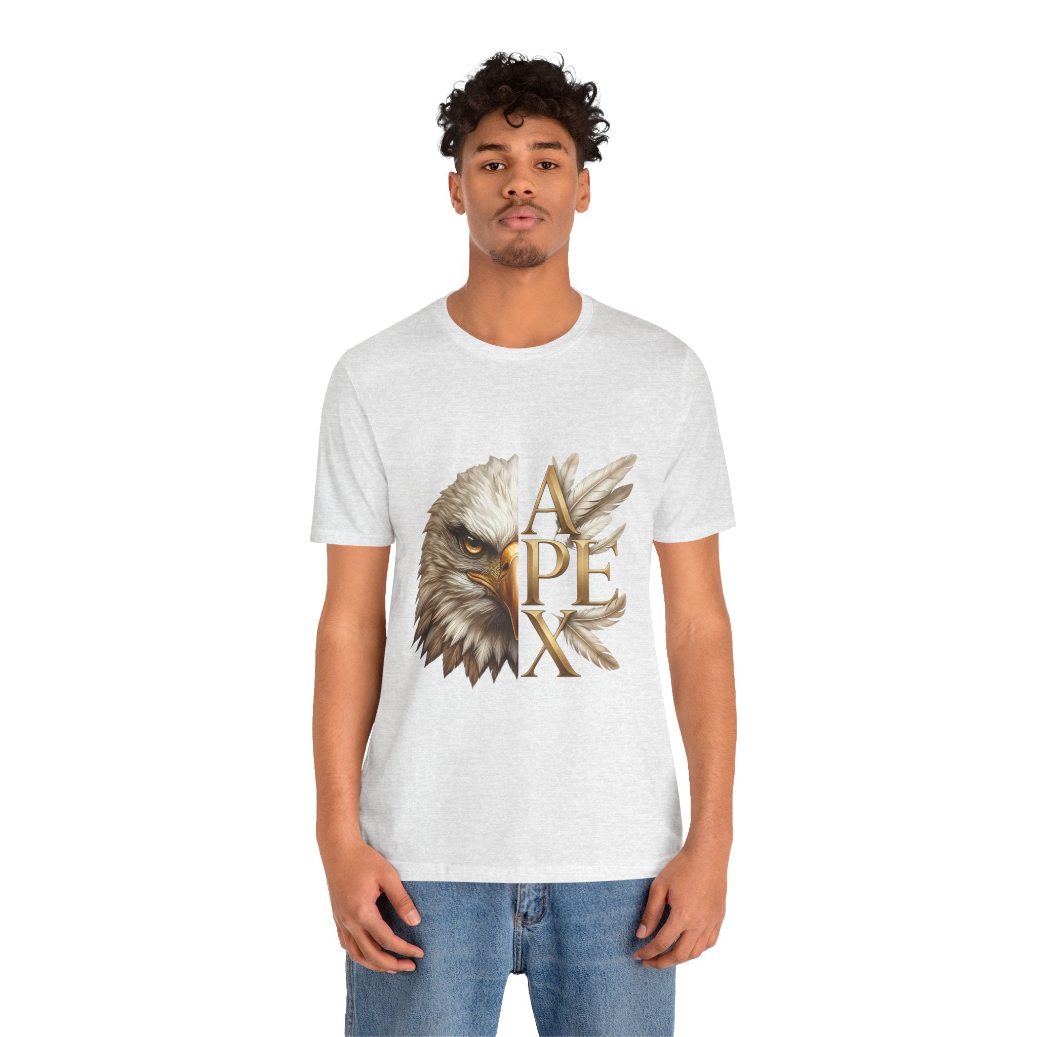 Apex Eagle T‑Shirt — Majestic Eagle Head with 'APEX' Gold Lettering