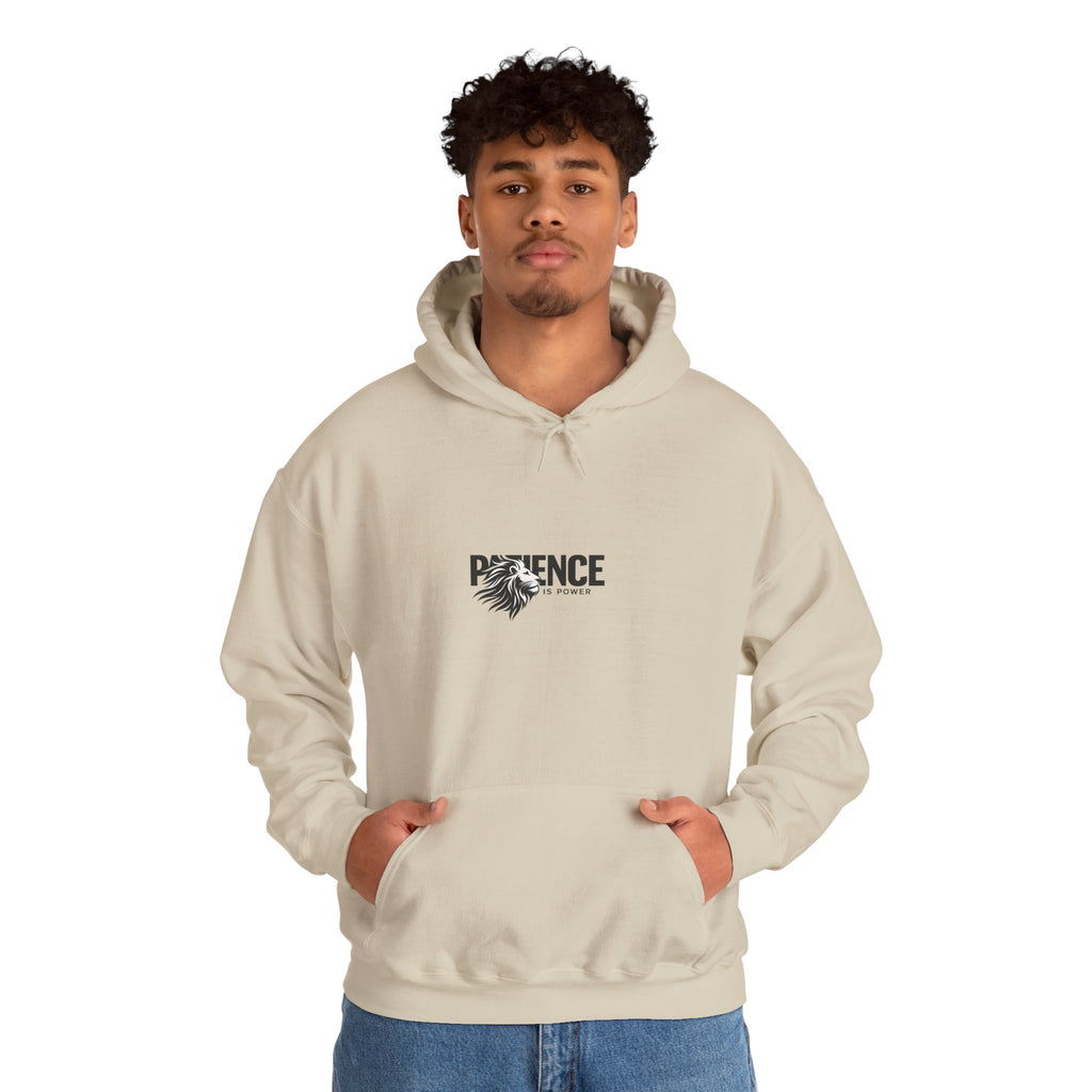 Patience Floral Hoodie — Minimalist Inspirational Graphic Sweatshirt