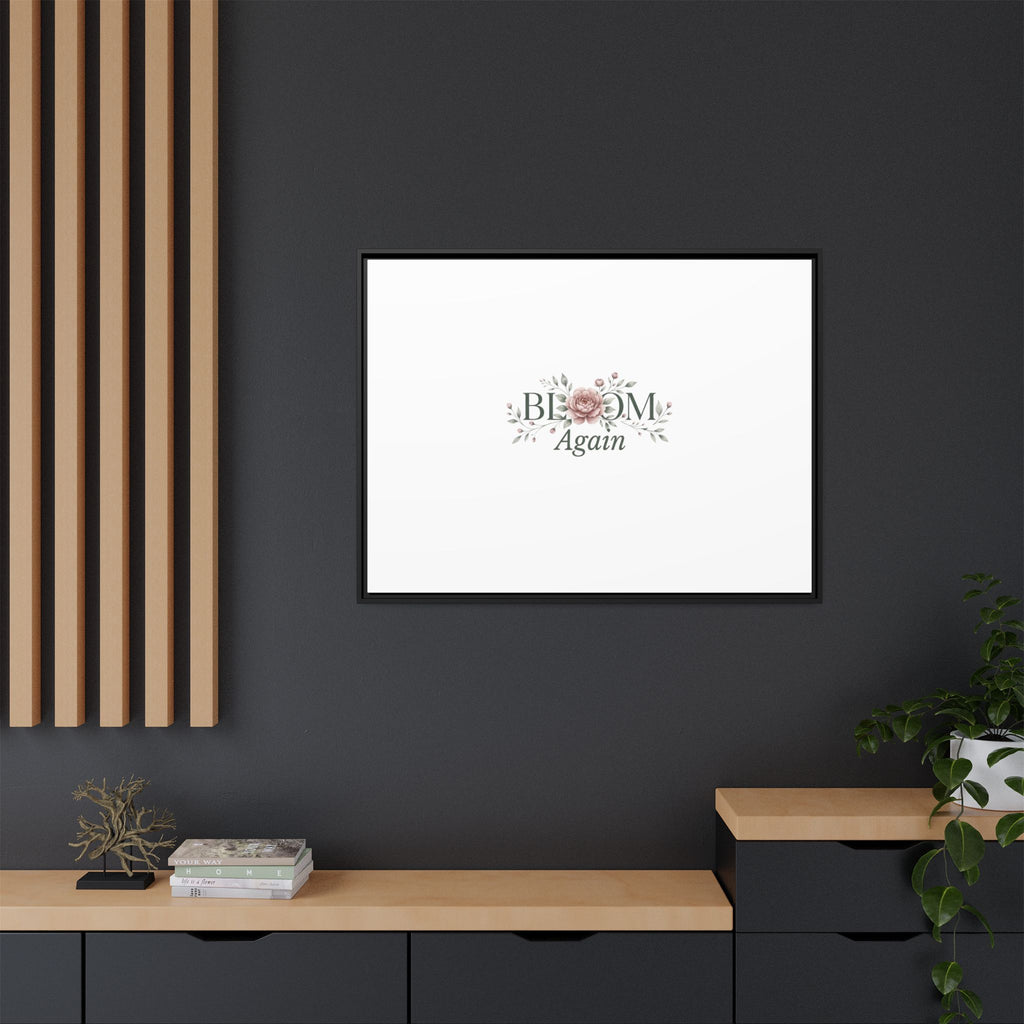 Bless Me Again Floral Matte Canvas Print, Framed Wall Art