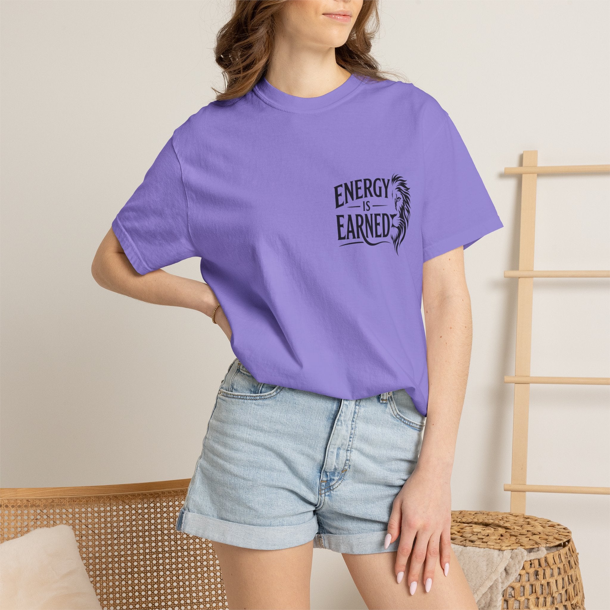 Energy Is Earned T-Shirt — Motivational Fitness Tee